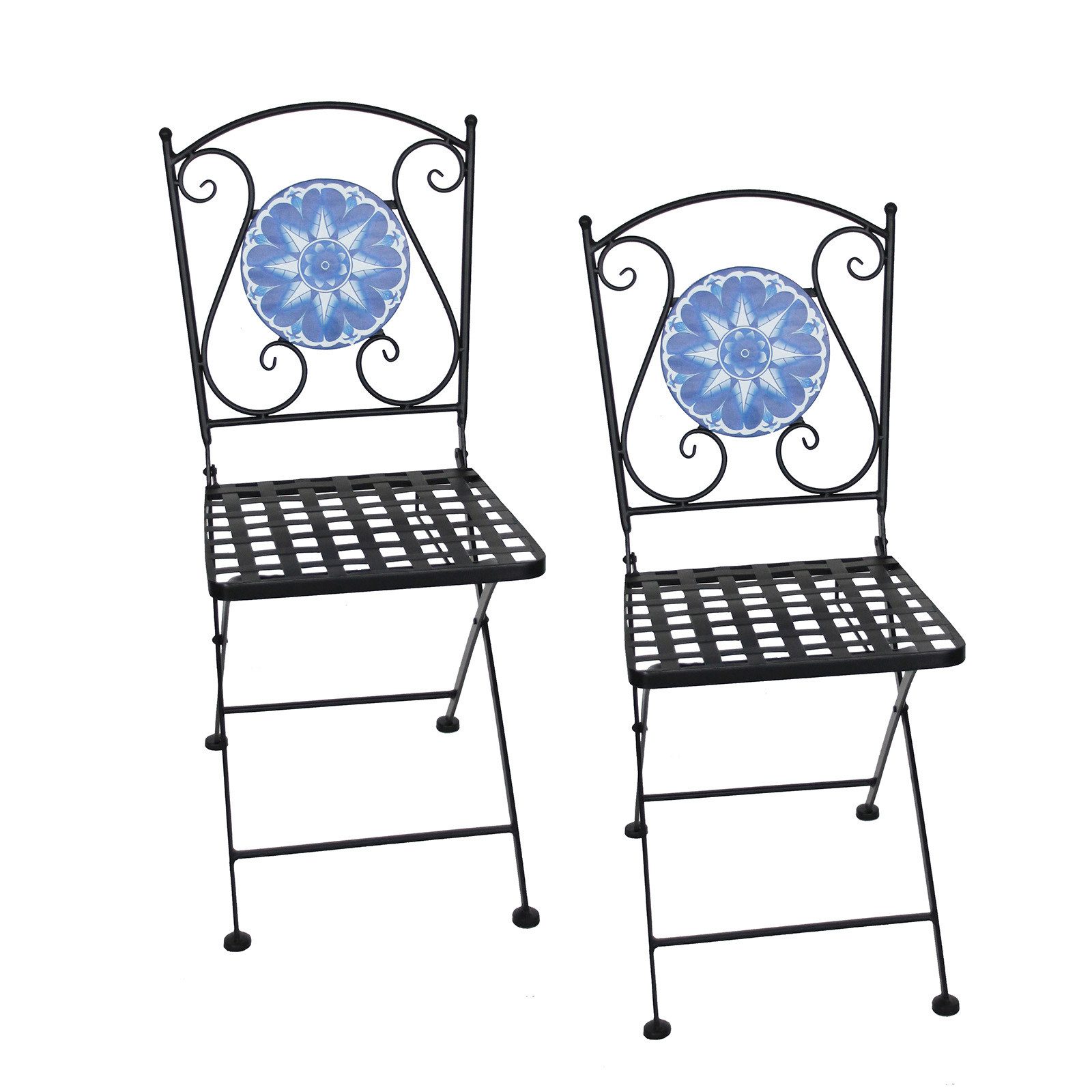 Gartenstuhl Gartenstühle 2 Stück Marocco Blau