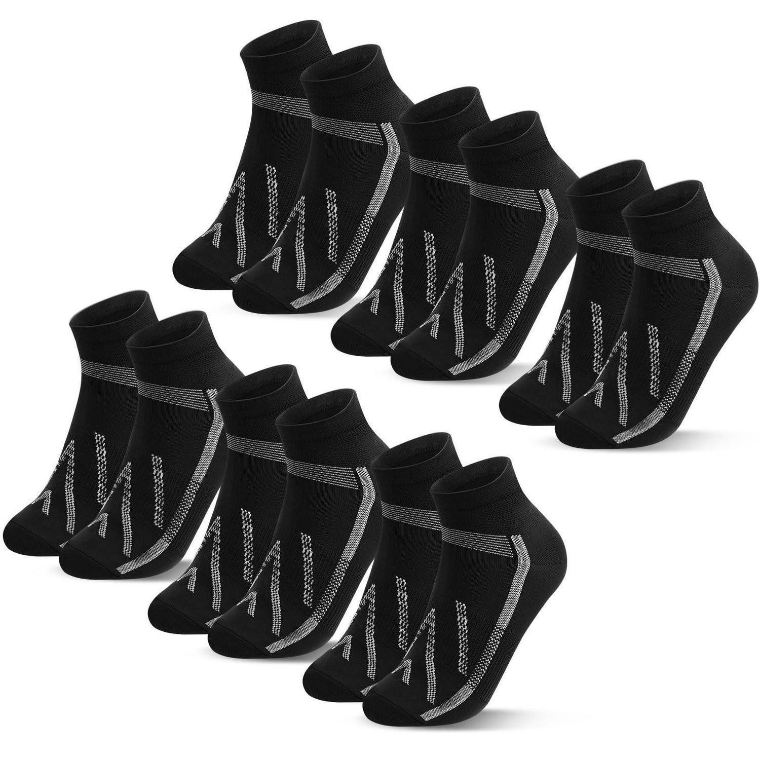 LuxusKollektion Sportsocken Kurze Radsocken Herren Damen Schwarz 43-47