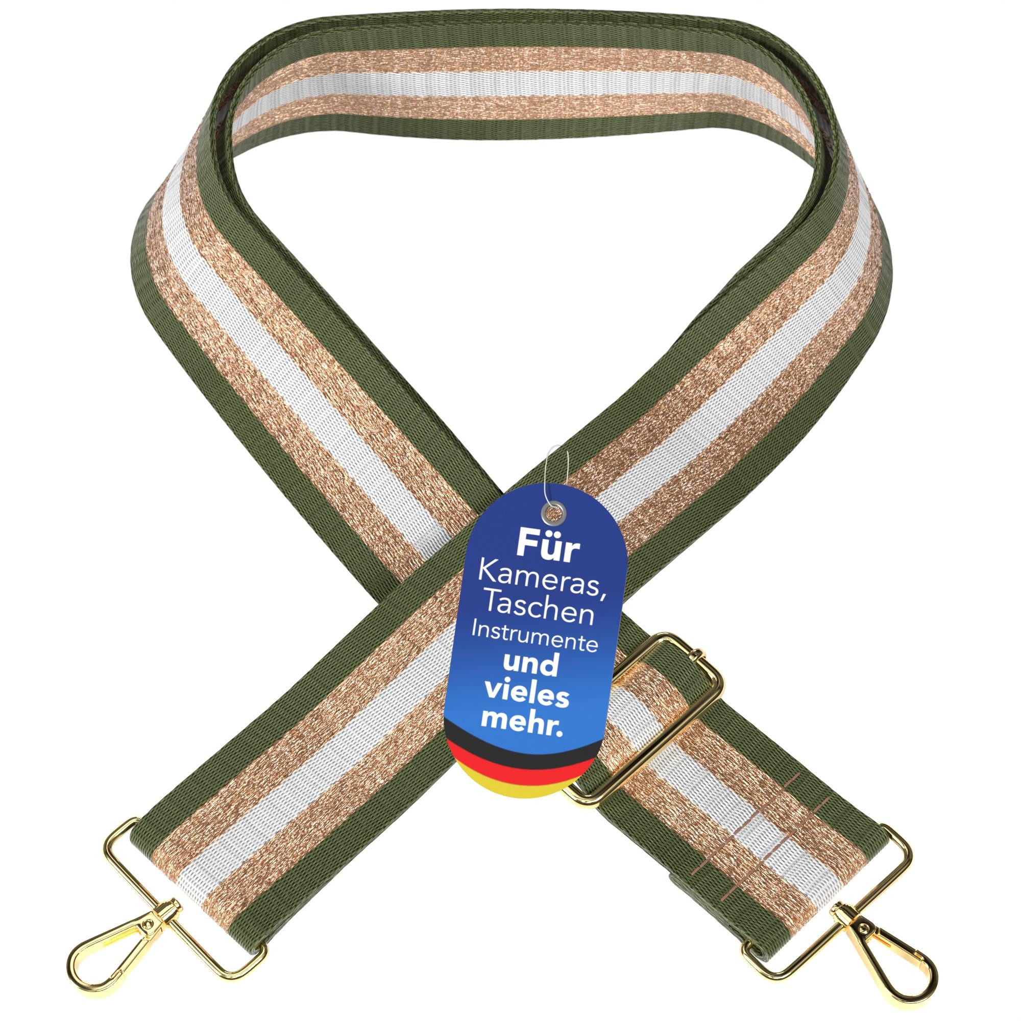 EAZY CASE Плечевые ремни Schultergurte für Taschen gemustert Плечевые ремни Taschenband Schultergurt zum Wechseln Tasche Gold Grün