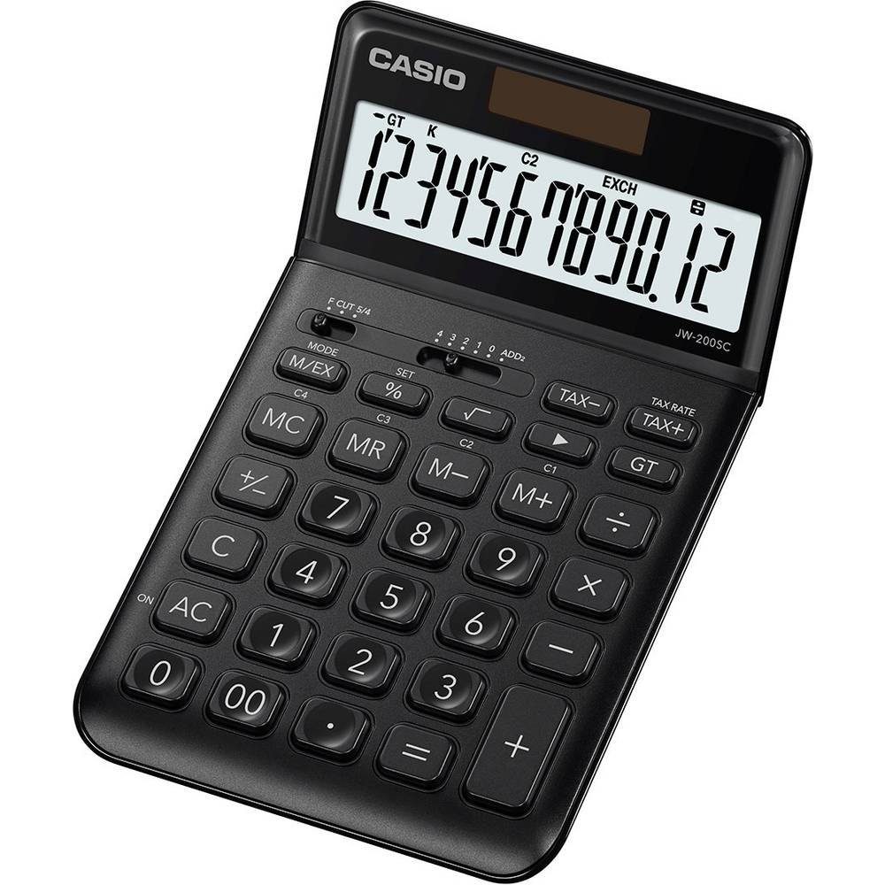 CASIO Taschenrechner Tischrechner JW-200SC-BK, Währungsumrechnung