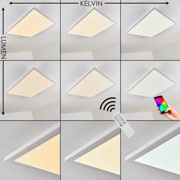 hofstein Panel »Vacil« LED Panel dimmbare aus Aluminiumin Weiß, 6000 Kelvin, 480-4800 Lumen, Deckenpanel, Smartphone-App, Sprachsteuerung