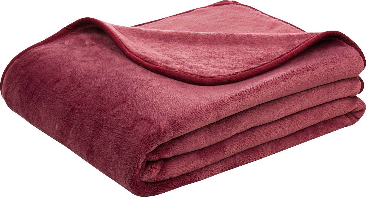 Wohndecke Uni Decke aus recyceltem Polyester, Gözze, Kuscheldecke
