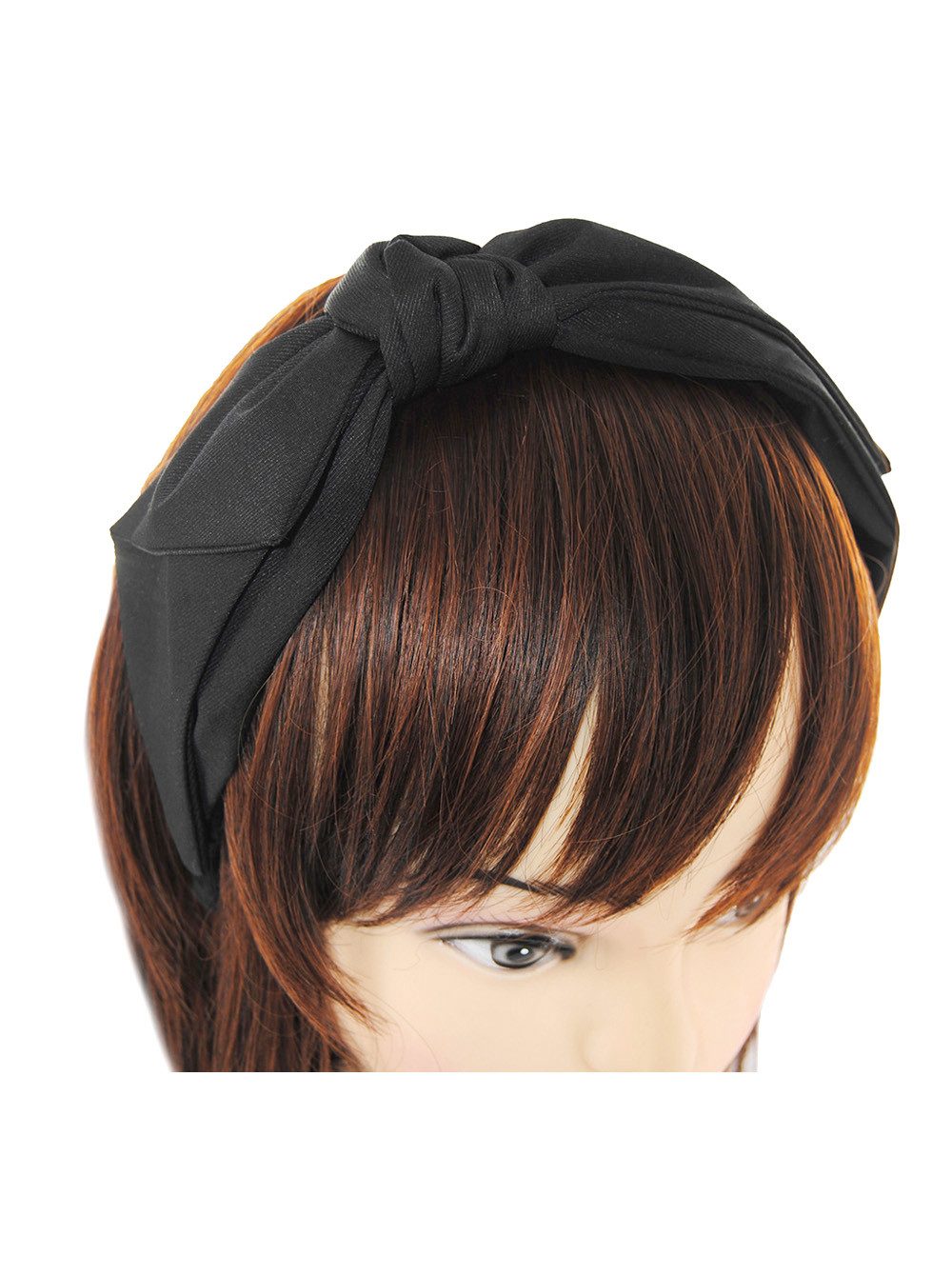 axy Haarreif Haarreif mit Schleife, Vintage Damen Breiter Haareifen Haarband mit leichten Glanz