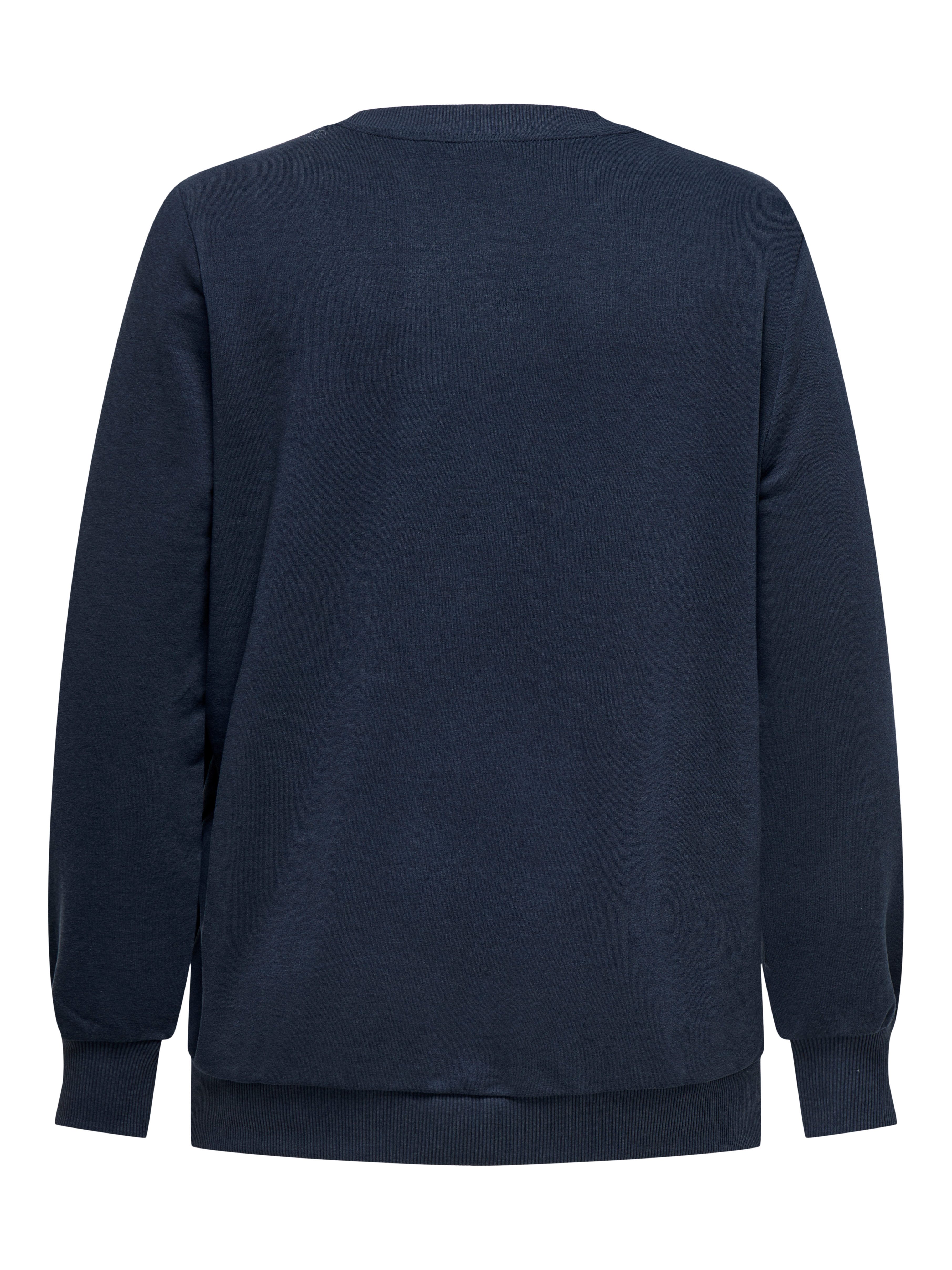 ONLY CARMAKOMA Sweatshirt CARXMAS SNOW LS O-NECK SWEAT SWT Baumwollmischung, regular fit