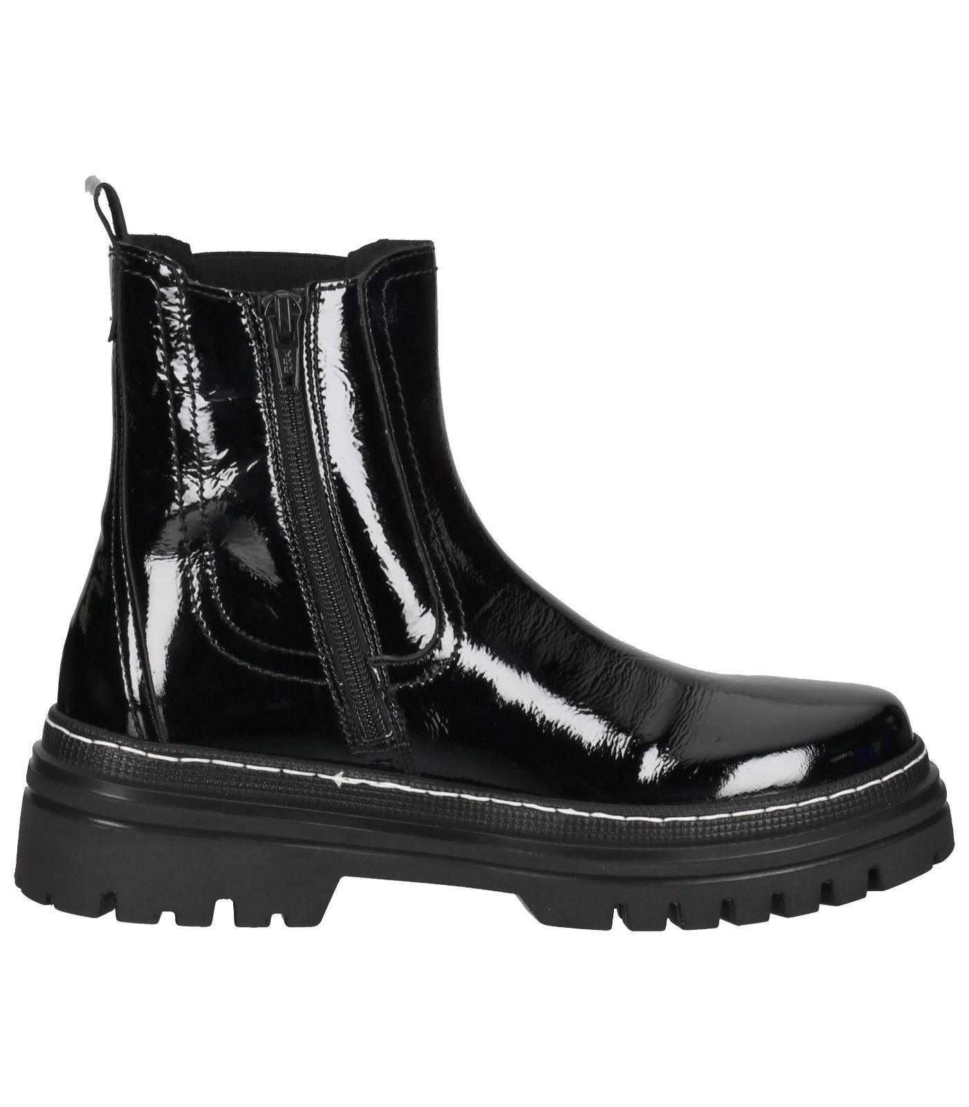 Stiefelette Leder Lack Stiefelette Gabor Schwarz