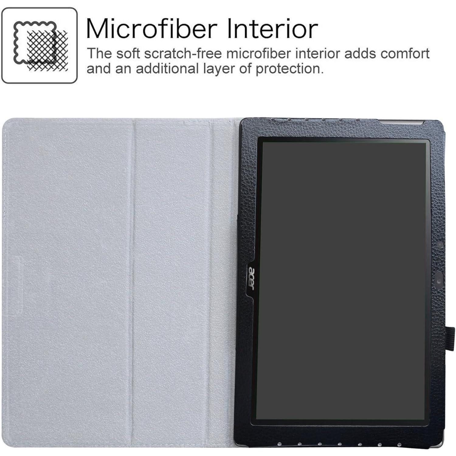 DOOGEE T20s / T20 Rotation Tablet-Hülle – Kunstleder Flip Case Mit Standfunktion – Schwarz – Schlank & Schützend