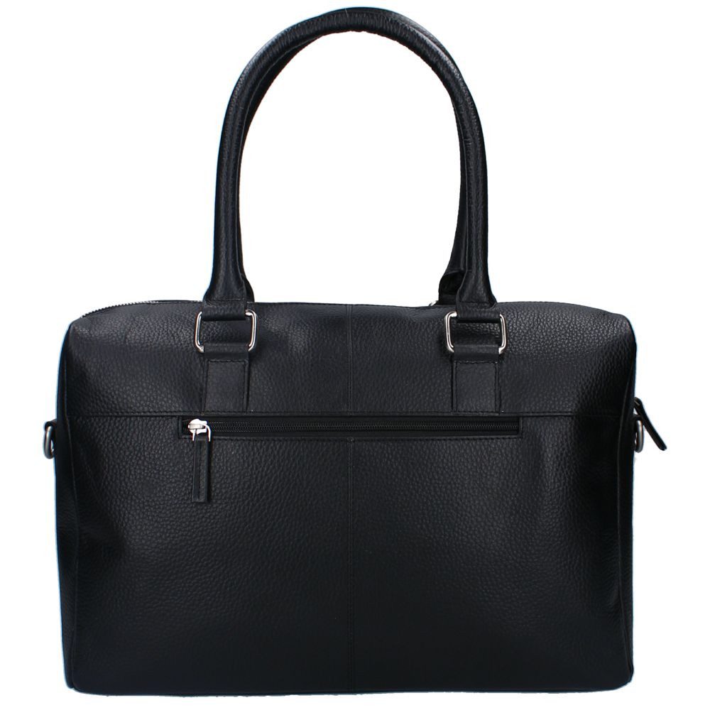 Vadobag Wickeltasche Schwarze Baby Wickeltasche mit Unterlage Echt Leder Schultertasche