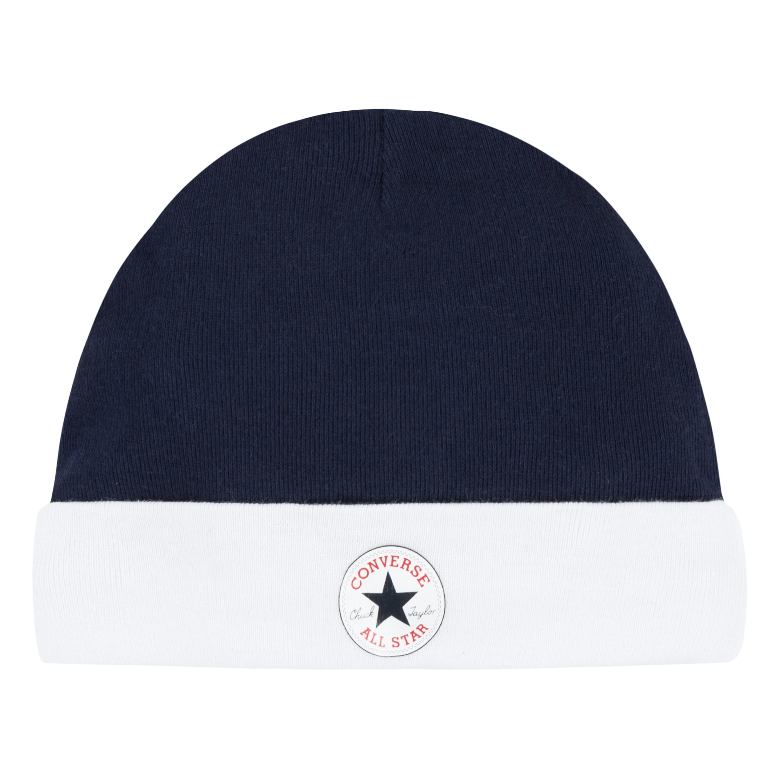 Converse Neugeborenen-Geschenkset CHUCK INFANT HAT BIB BOOTIE SET 3PC (Set, 3-tlg) dreiteiliges Neugeborenen-Geschenkset für Babys, elastisches Material – Bild 5 von 5