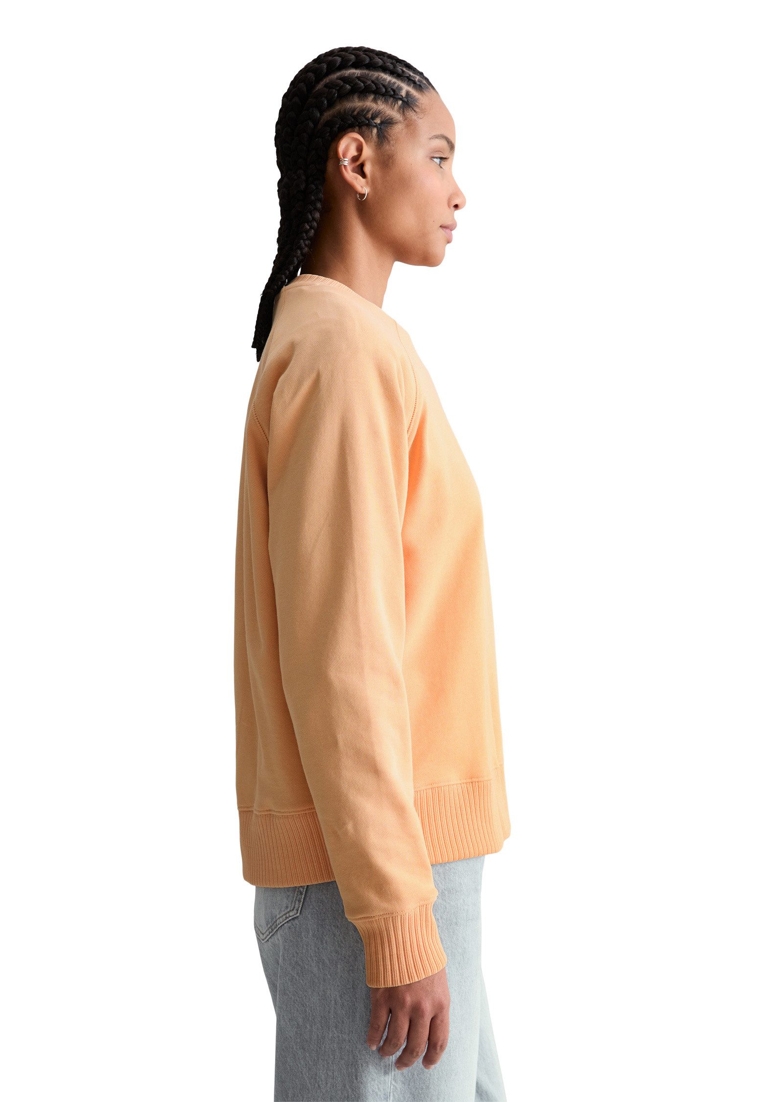 Marc O'Polo DENIM Sweatshirt mit Rippstrick-Bündchen günstig online kaufen