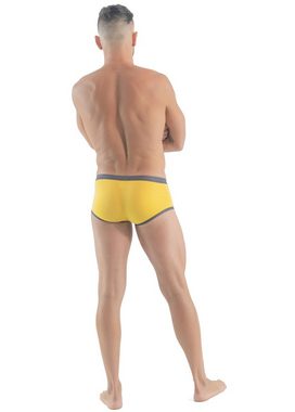 Geronimo Boxershorts Erotic Push or Zipp Boxer mit Druckknöpfen Yellow S (Mini-Boxer, 1-St) erotisch