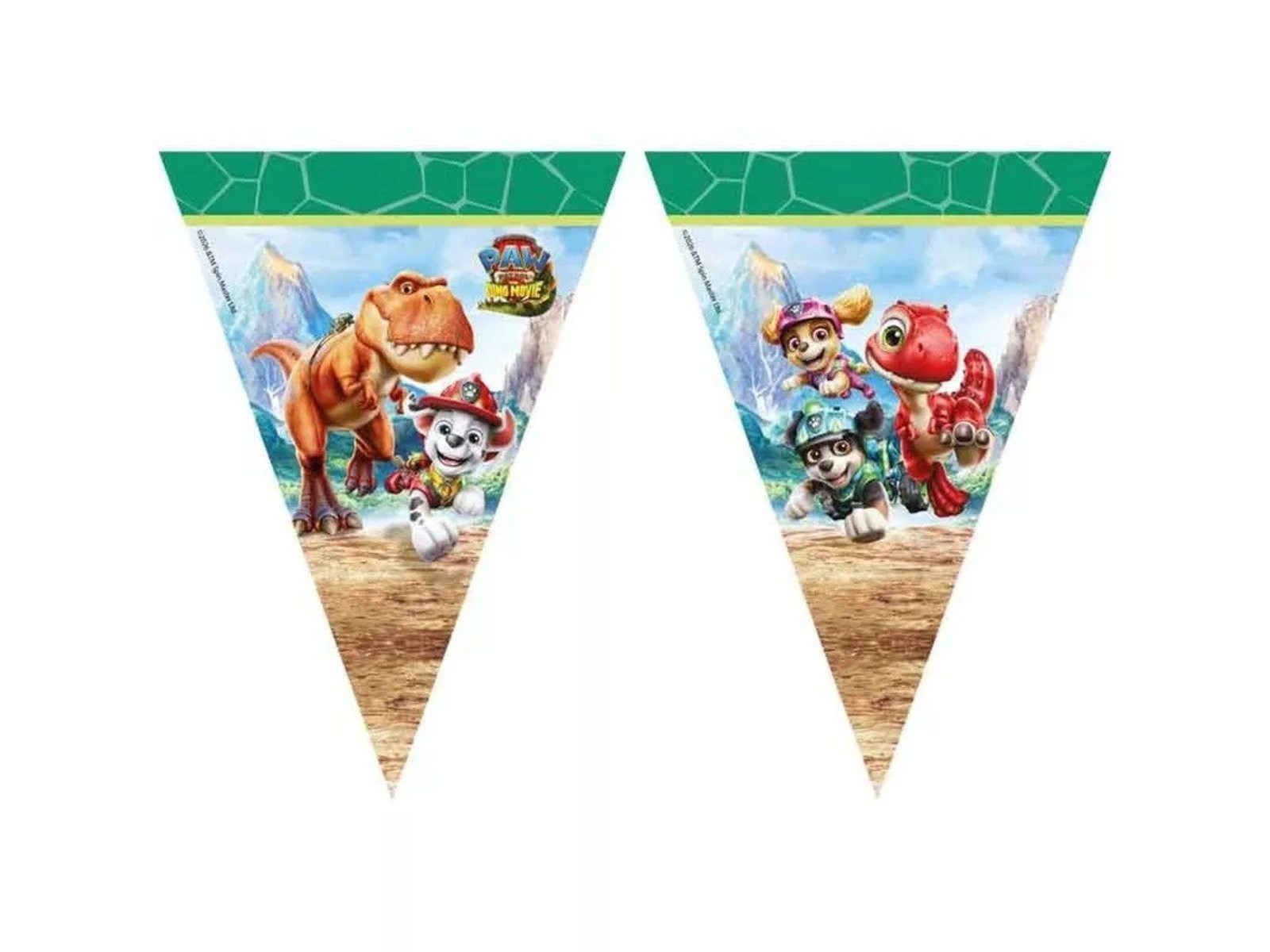 PAW PATROL Wimpelkette Paw Patrol Dino Movie Flaggenkette 2,3 m FSC