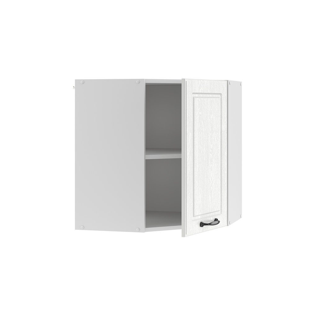 Vicco Eckhängeschrank Hängeschrank 57 cm Weiß R-Line Weiß (1 Weiß | Landhaus Hängeschrank) Eckhängeschrank