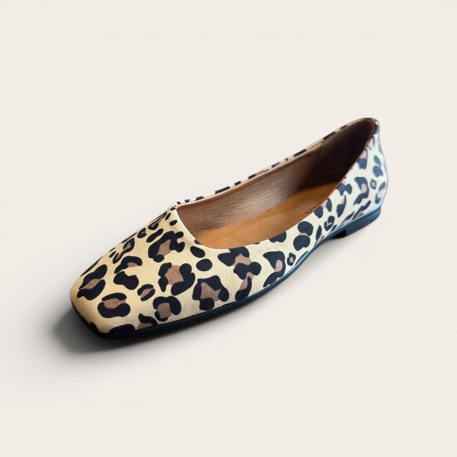 Begoria Begoria City Muse - Bequeme Leopard Leder Ballerinas Ballerina