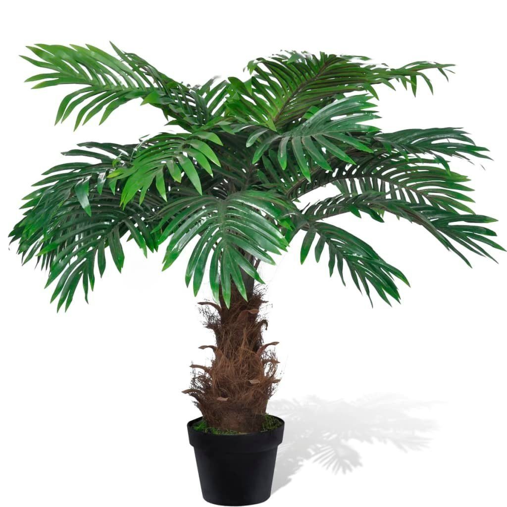 DOTMALL Kunstrasen Naturgetreue Künstliche Cycus-Palme mit Topf 80 cm, vidaXL, Höhe: 80 mm