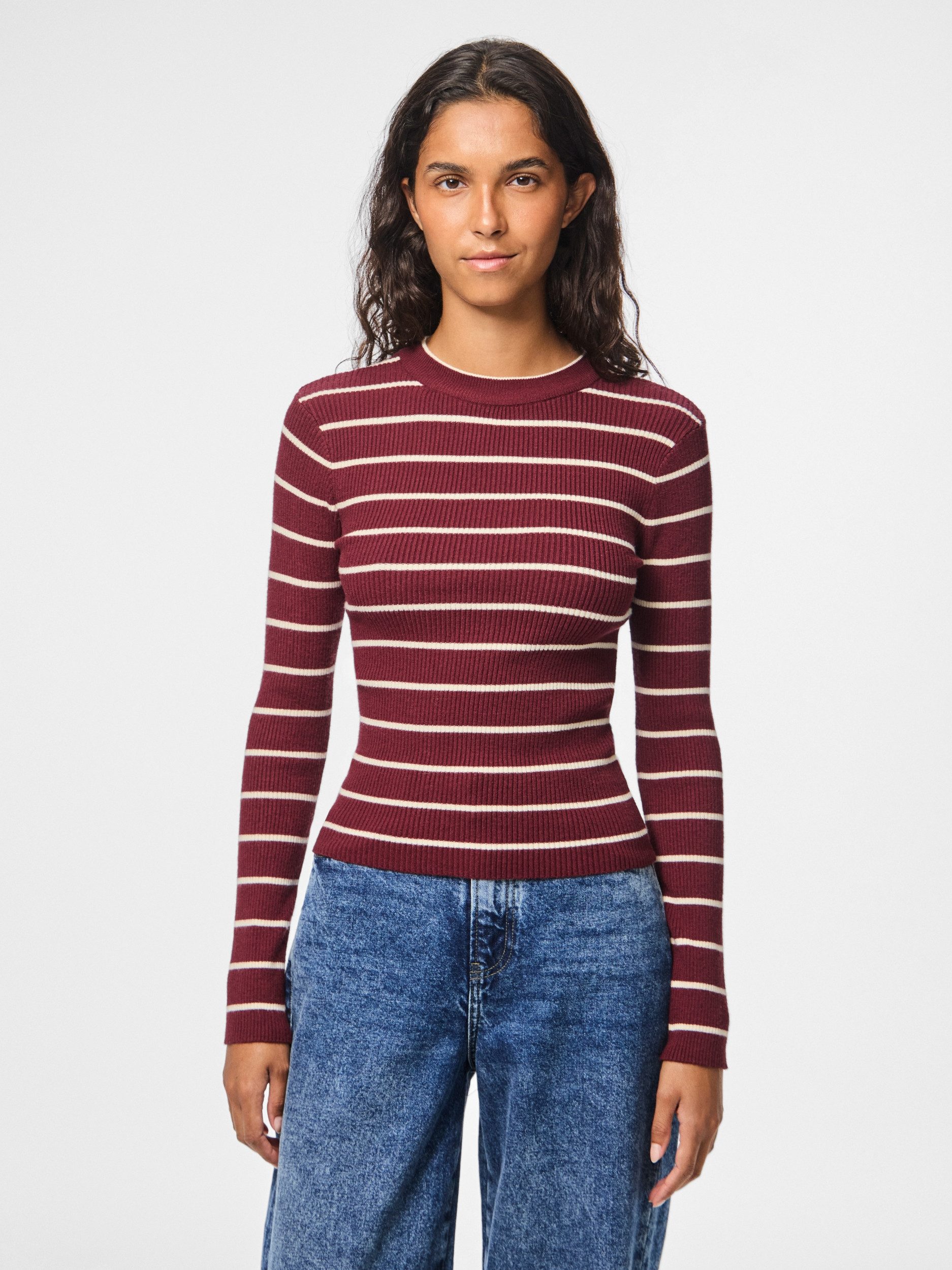 pieces Strickpullover PCMIRA NEW LS O-NECK KNIT NOOS BC