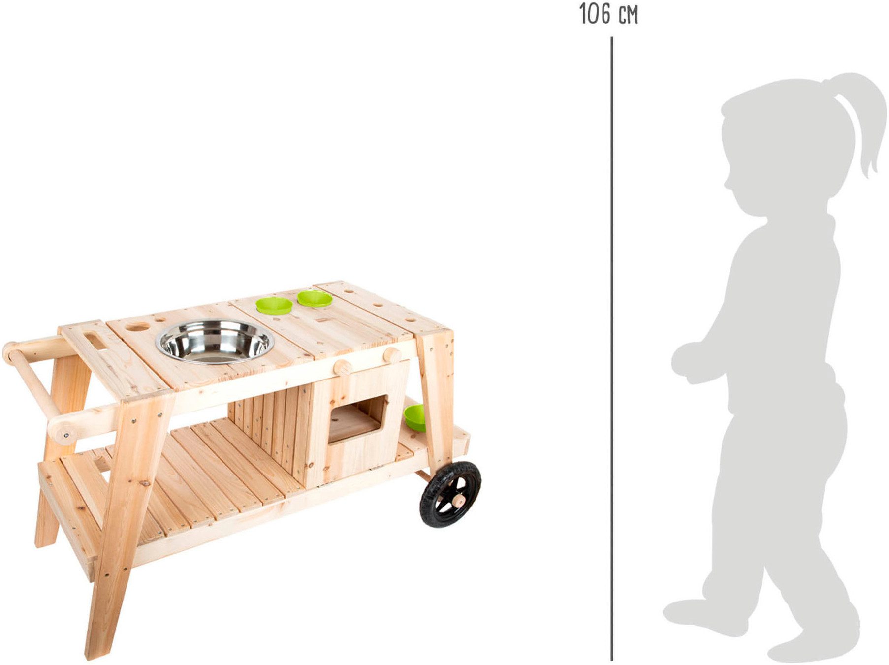 Small Foot Outdoor-Spielküche Gummi, Holz, Kunststoff, Metall