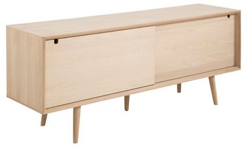 ACTONA GROUP Anrichte Century Sideboard mit 5 Schubladen hinter der Schiebetüren, Kommode, Schrank, Eiche/furnier, Schiebetür, B: 180 cm