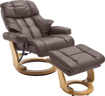 MCA furniture Relaxsessel Calgary, Fernsehsessel XXL 360°drehbar inkl. Hocker, belastbar bis 180 kg