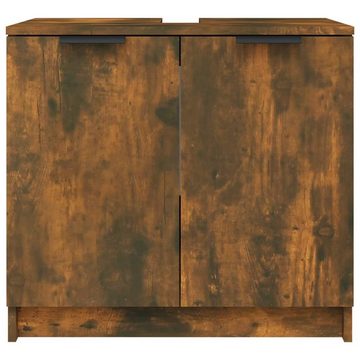 vidaXL Fächerschrank Badezimmerschrank Räuchereiche 64,5x33,5x59 cm Holzwerkstoff (1-St)