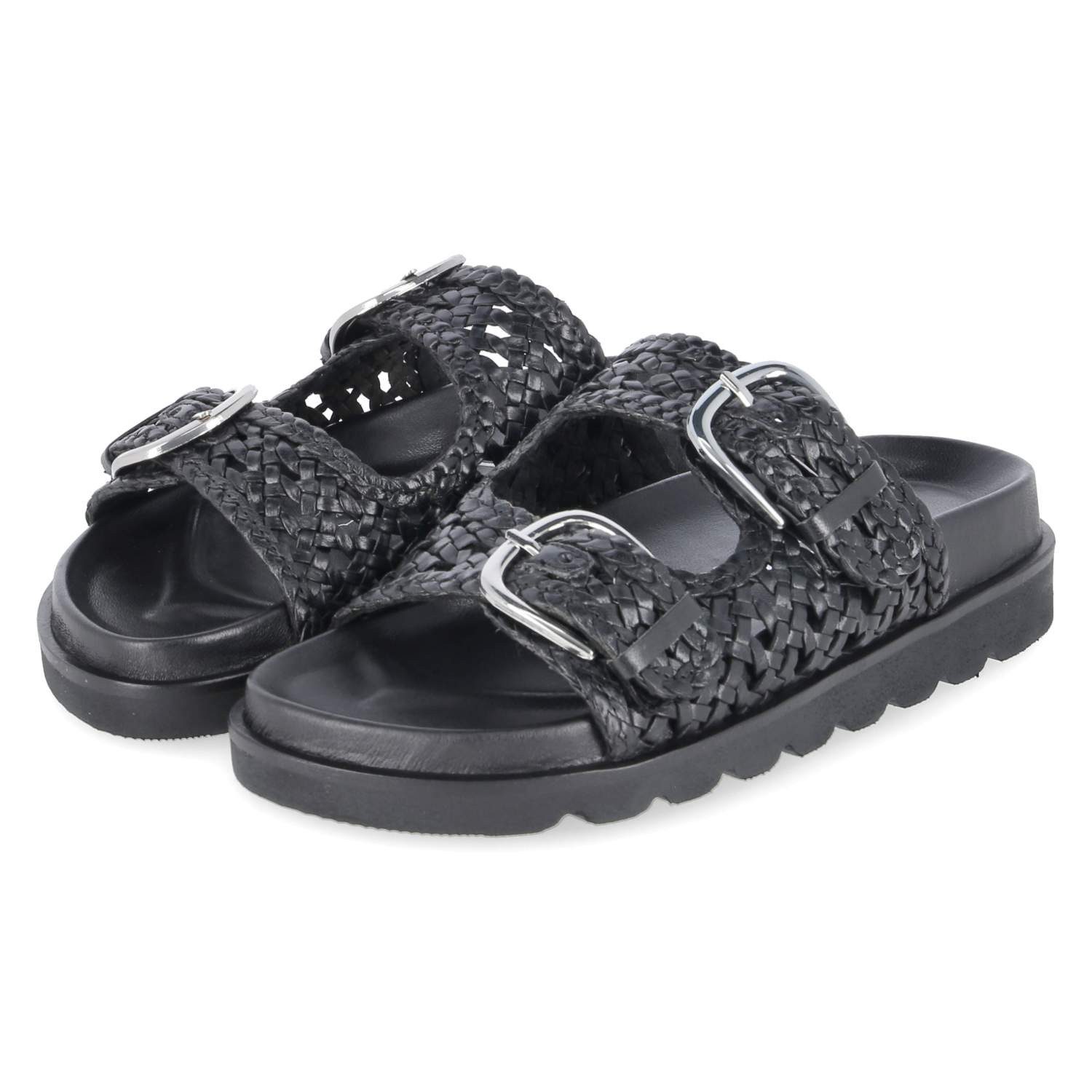 Palado Palado 6RS0060702 2100 Damen Glattleder black Pantolette