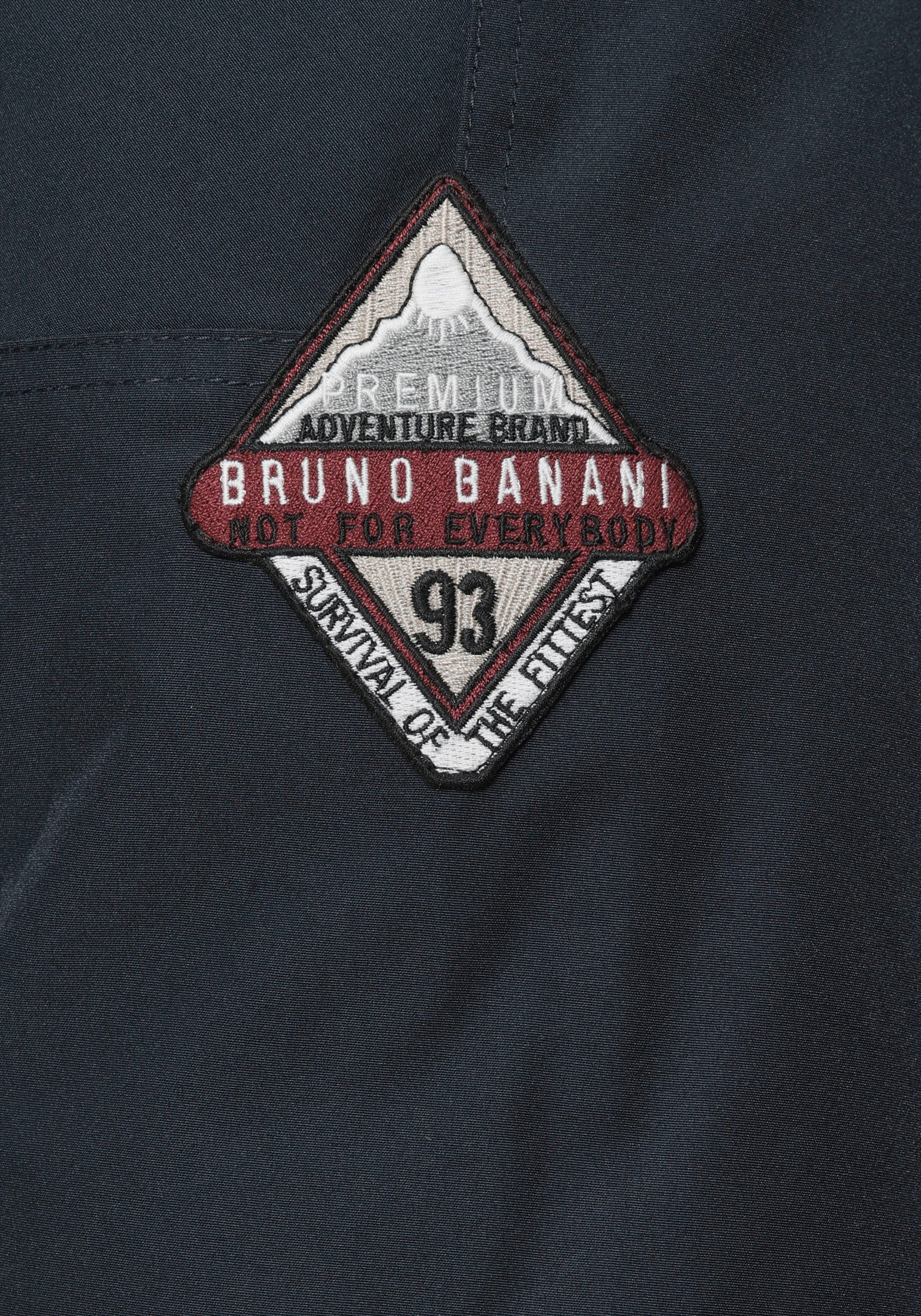 Bruno Banani Parka strapazierfähiges Material, abnehmbare Kapuze mit Fellimitat