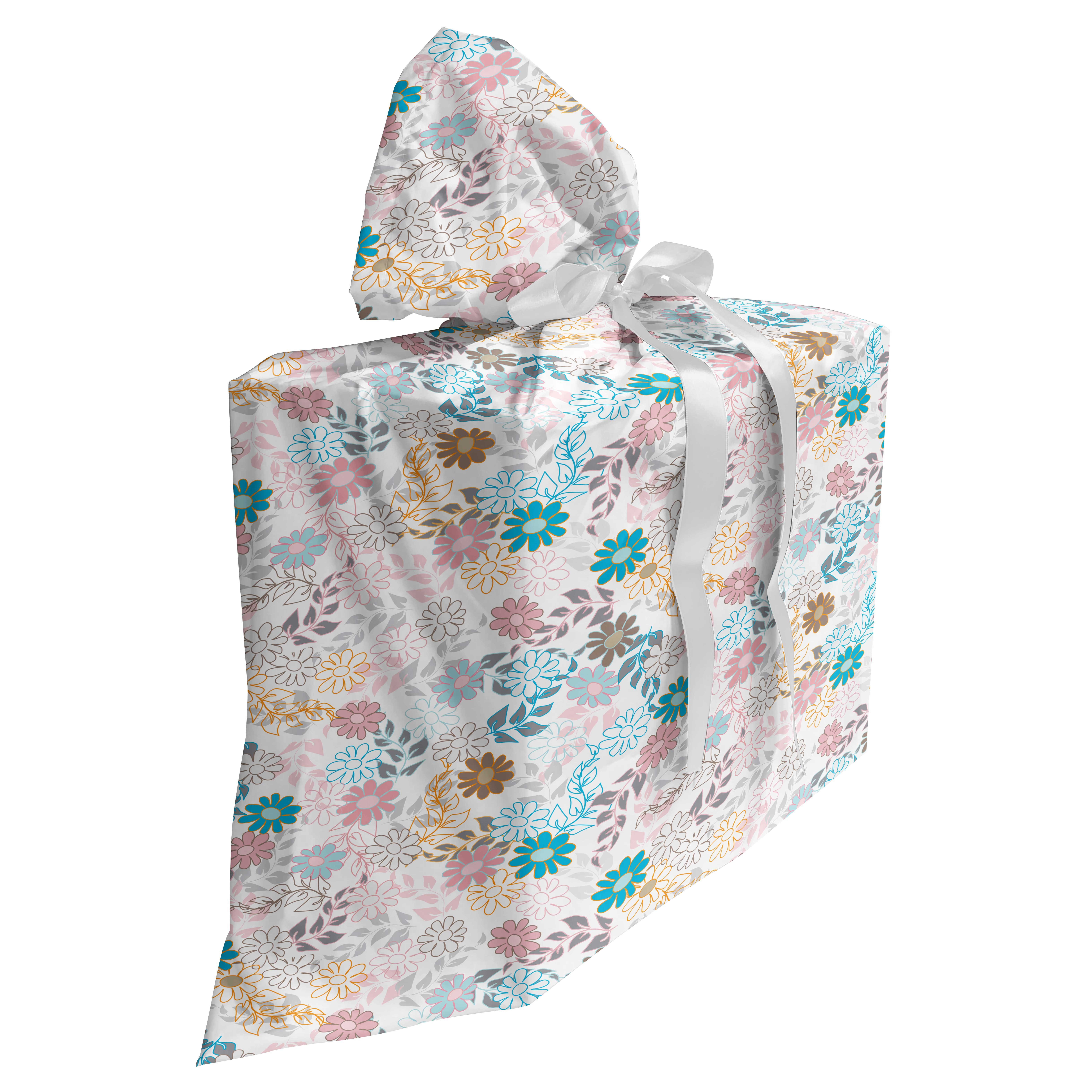Abakuhaus Spielzeugtruhe Stoffbeutel für Partygeschenke mit 3 Bändern, Blumen Pastell Gänseblümchen