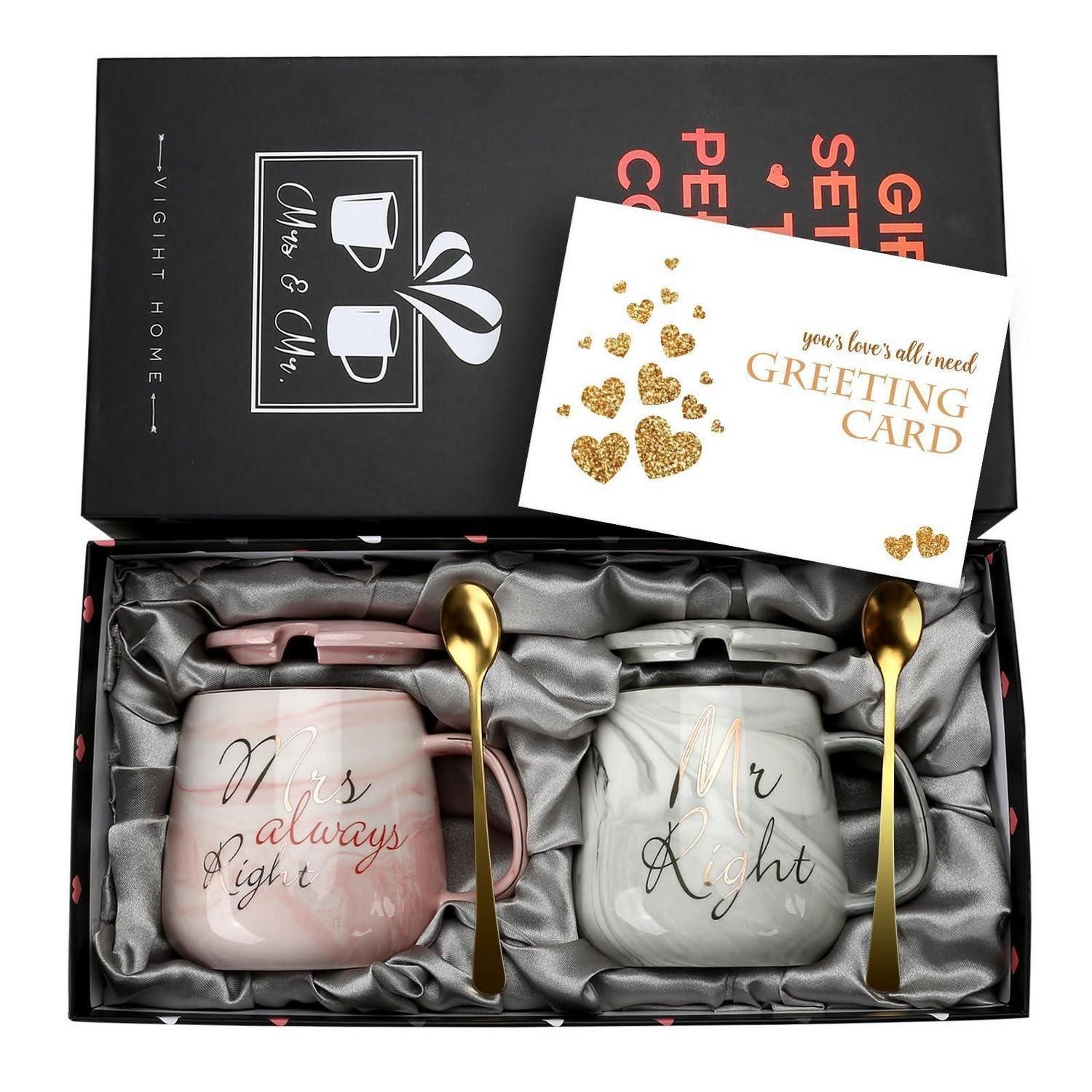 LuxusKollektion Kaffeeservice Kaffeetassen Mr & Mrs Always Right 13oz Set