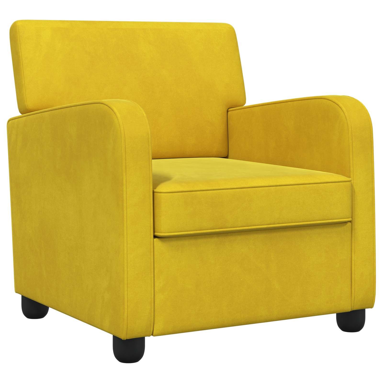 vidaXL Sessel Sessel Gelb Samt (1-St)