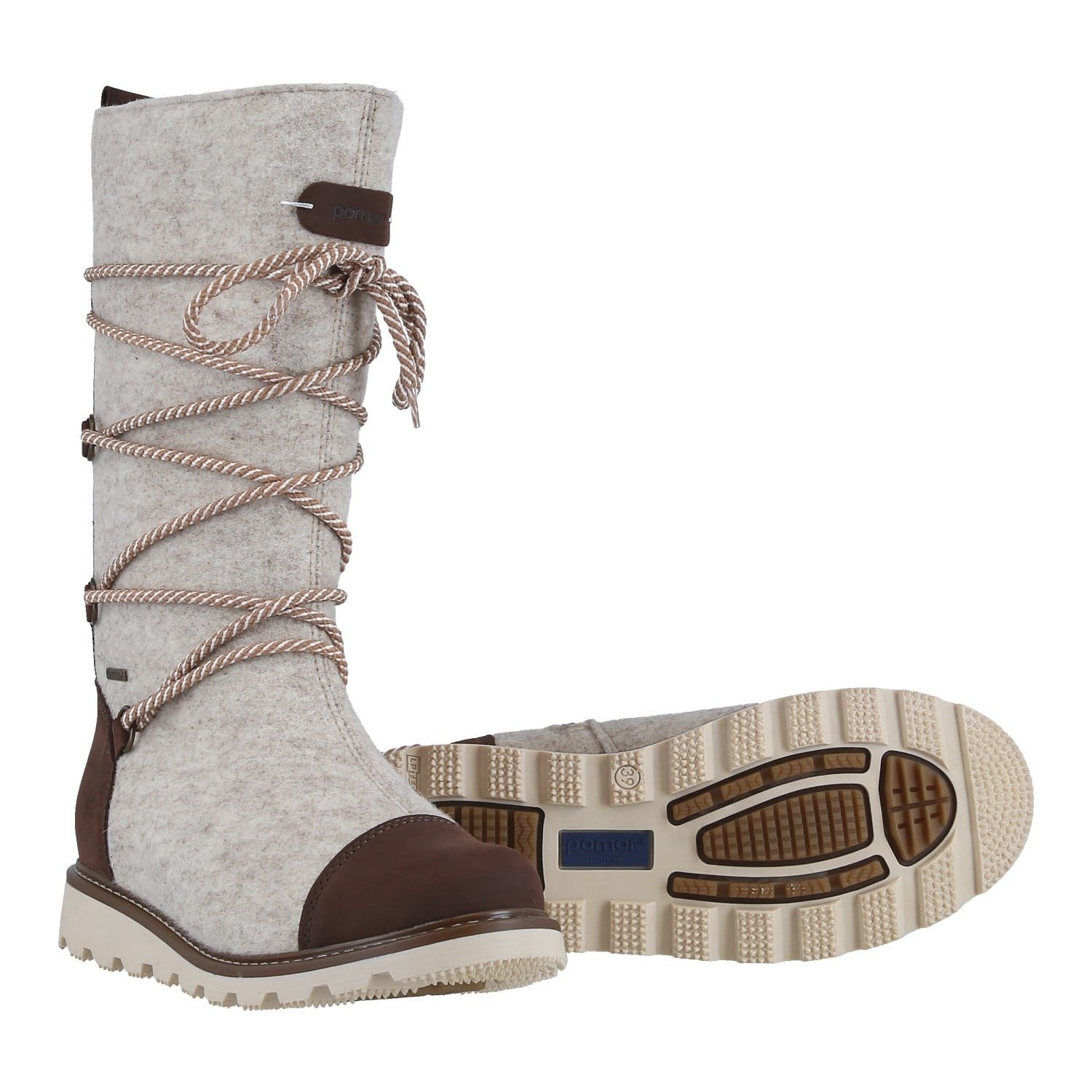 Pomar Ruka GTX (Filzstiefel, wasserdicht, extrem warm) hellgrau Damen Winterstiefel