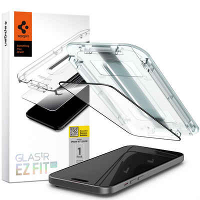 Spigen Spigen Glas.tR EZ Fit HD (1P) FC für iPhone 15 Black, Displayschutzglas