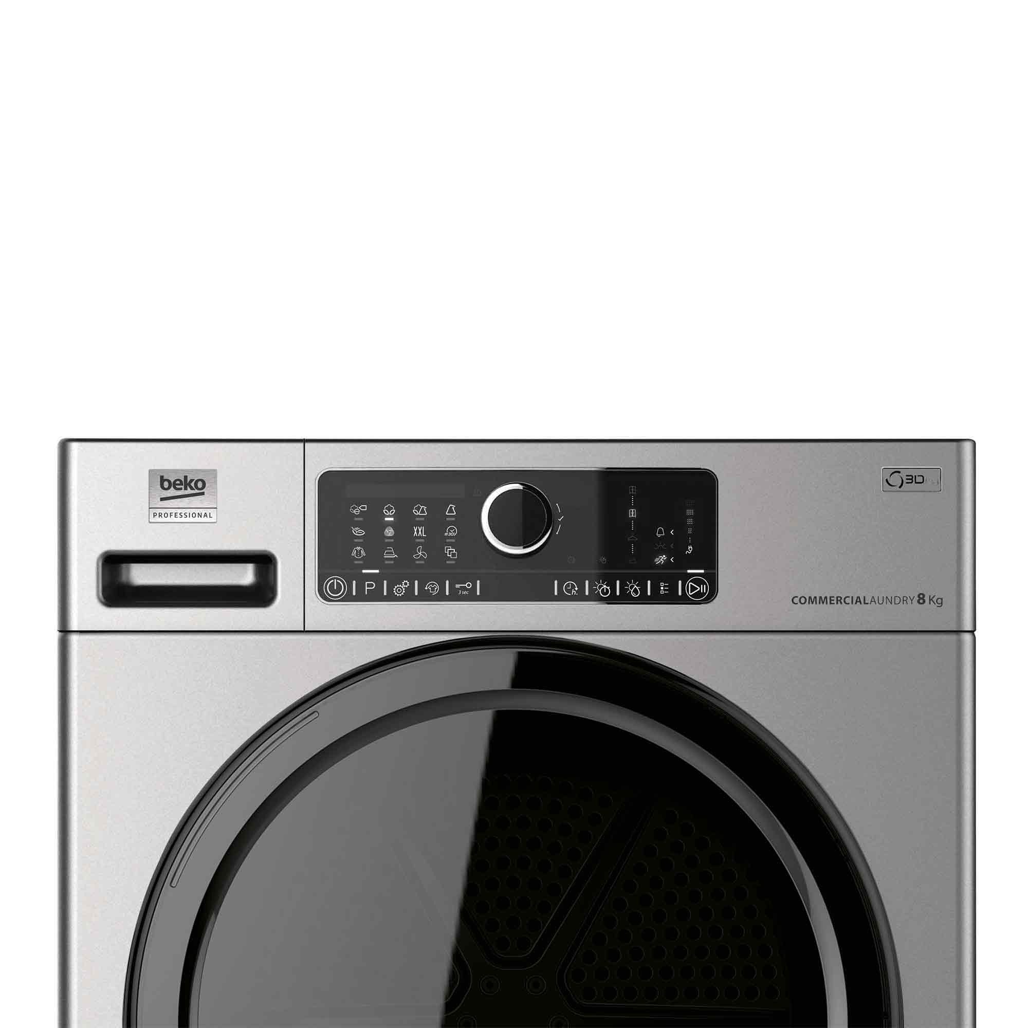BEKO Wärmepumpentrockner AWZ 8HPS/PRO BP, Übersichtliches Display, Easy cleaning, 3Dry
