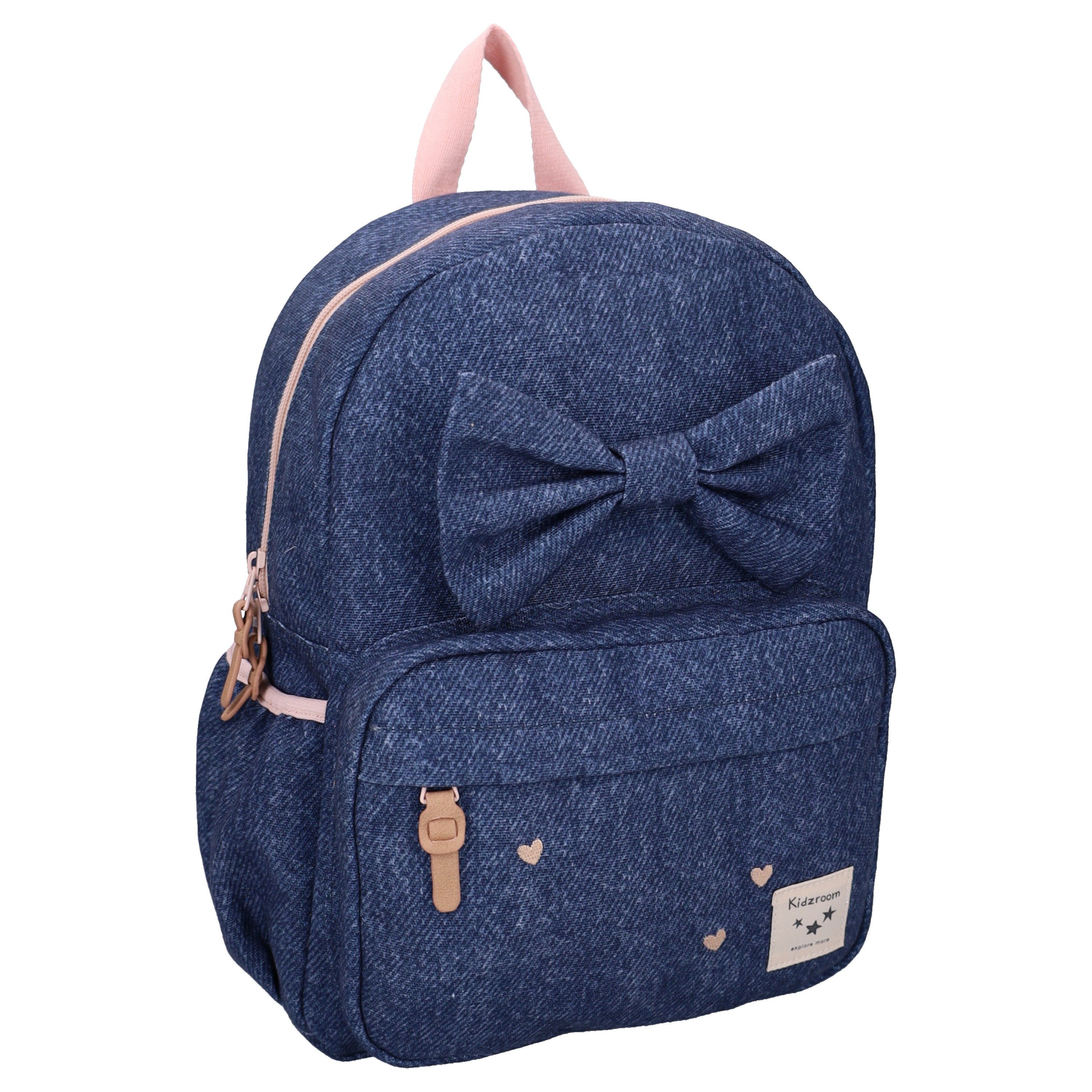 Kidzroom Rucksack Blossom And Bows Kinder Rucksack Denim Optik