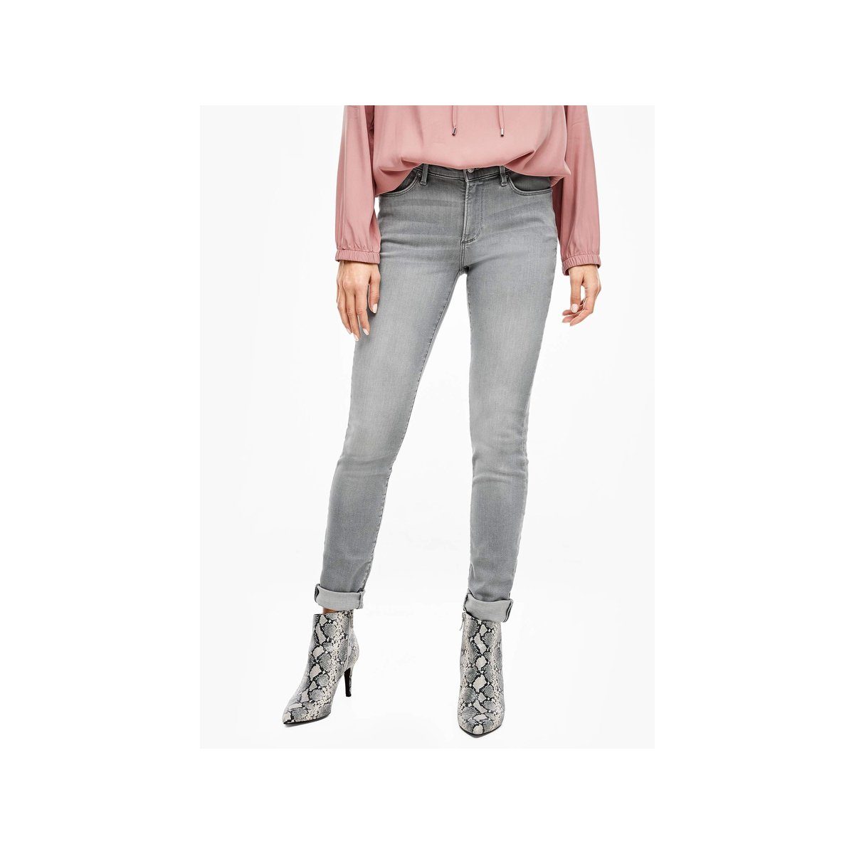 regular hell-grau Skinny-fit-Jeans (1-tlg) s.Oliver