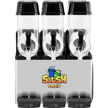 Royal Catering Slush Maker Slush Maschine Slushmaschine Eismaschine Gastronomie 3 X 12 Liter, Stahl, Kunststoff (Polycarbonat)