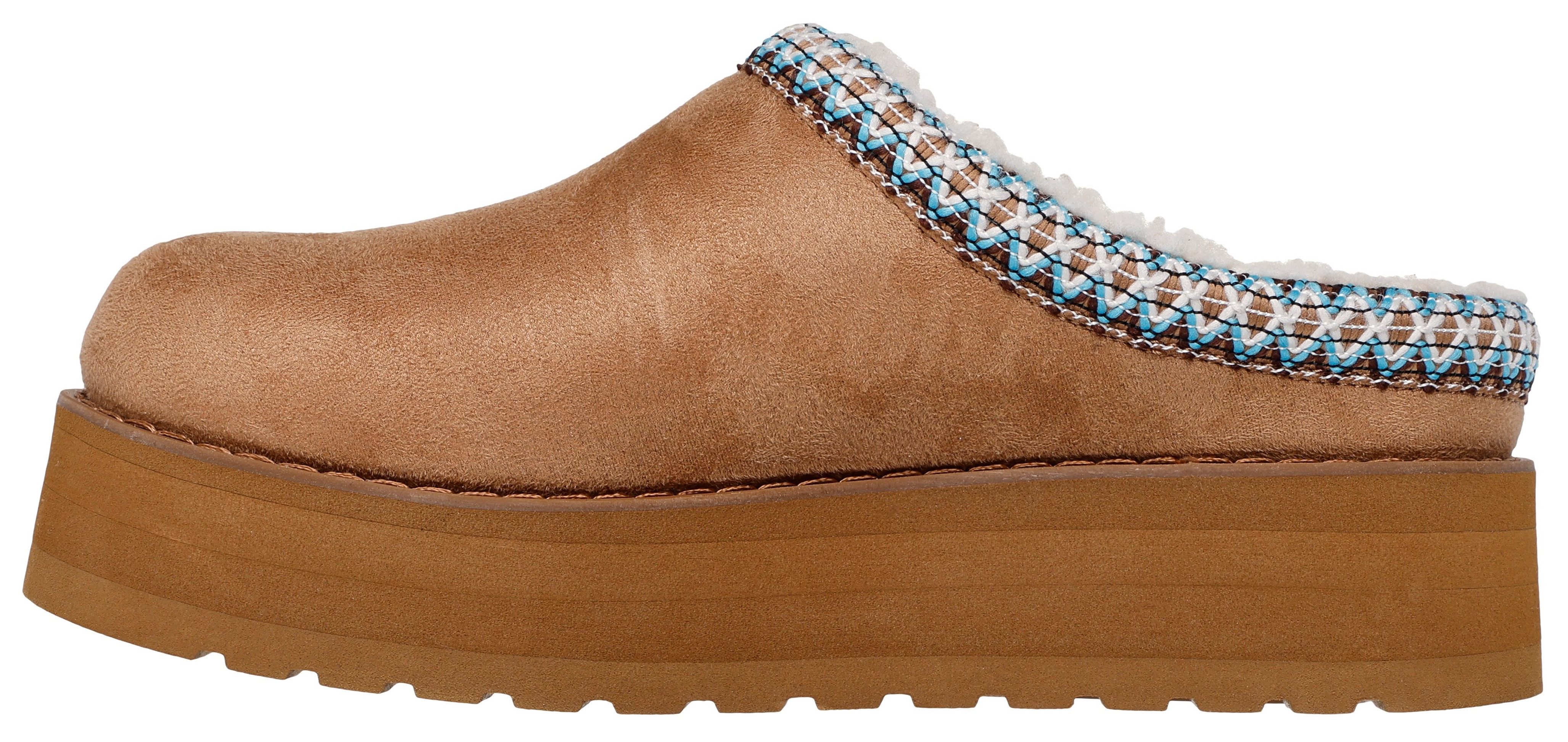Skechers KEEPSAKES HI-RISE-JUST IN Hausschuh Plateauschuh, Pantoffel mit Warmfutter