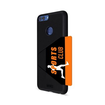 Artwizz Smartphone-Hülle Artwizz TPU Card Case - Artwizz TPU Card Case - Ultra dünne, elastische Schutzhülle mit Kartenfach auf der Rückseite für P Smart, Schwarz