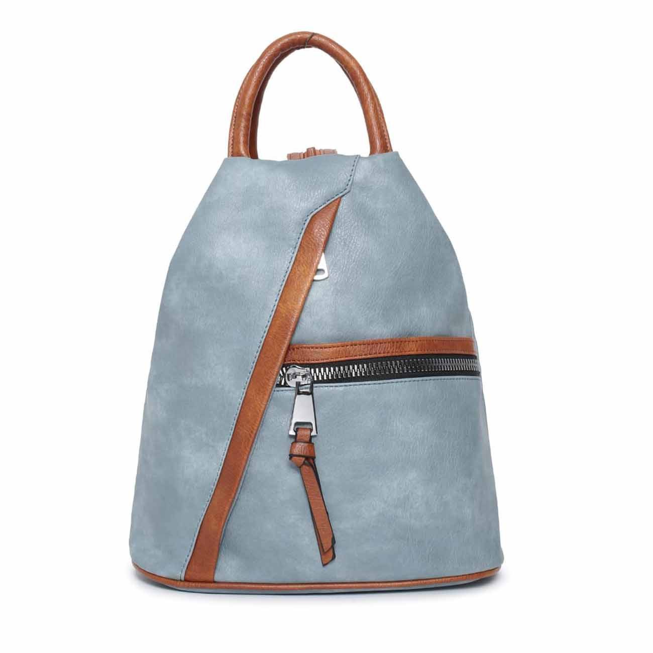 ITALYSHOP24 Rucksack Damen City- TagesRucksack Daypack Backpack Tasche Schultertasche Sport, Handtasche tragbar, Leder Optik viele Farben/Variationen, Schule Reise