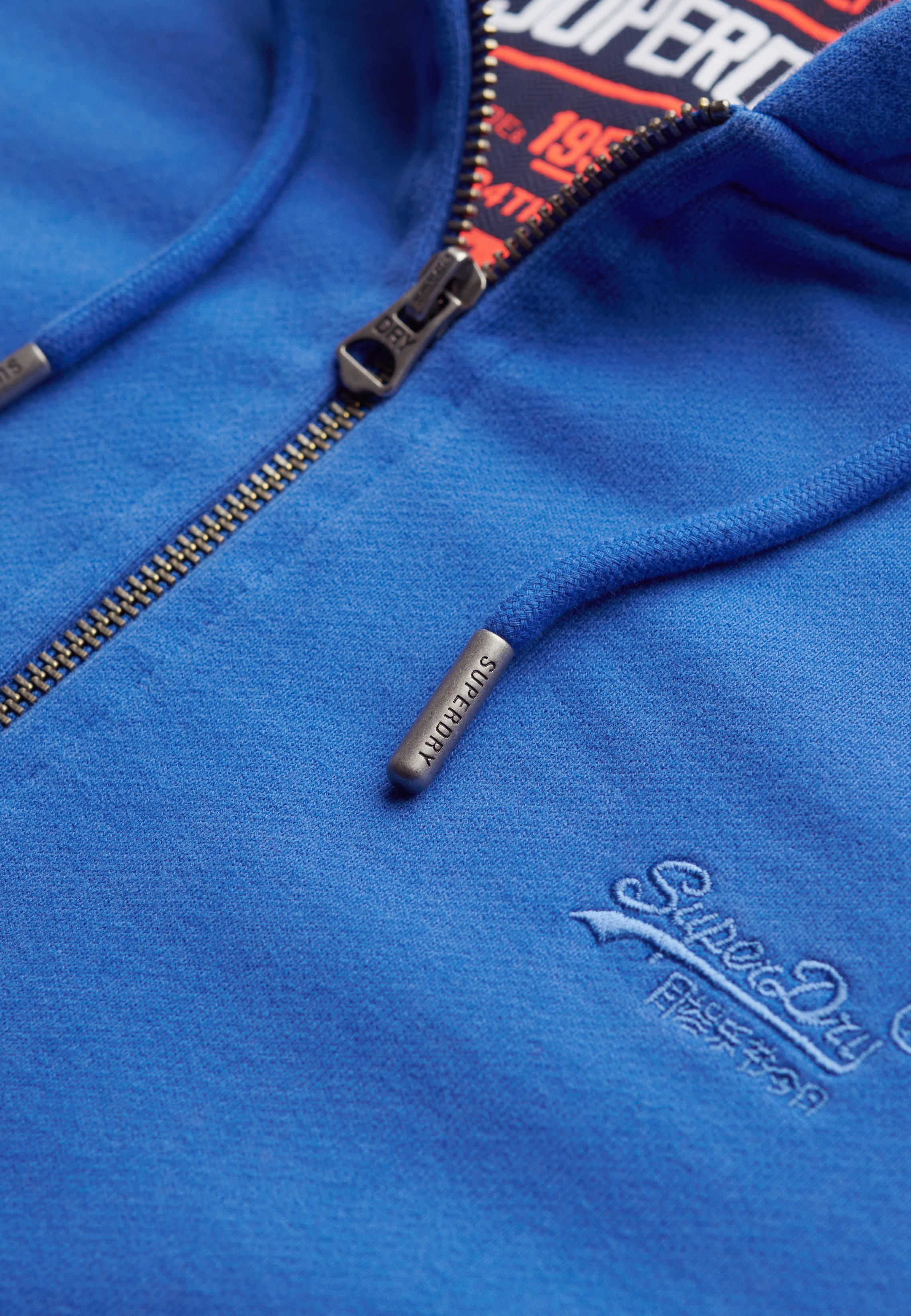 Superdry Kapuzensweatjacke ESSENTIAL LOGO ZIP HOODIE HB Baumwollmischung, slim fit