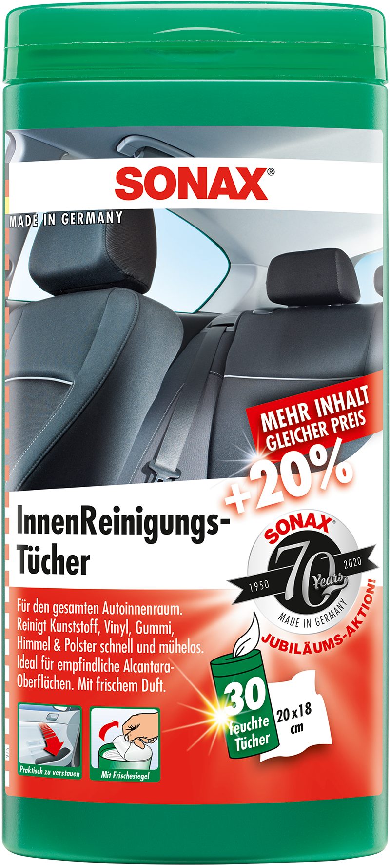 Sonax SONAX InnenReinigungsTücher (25er Box) Auto-Reinigungsmittel