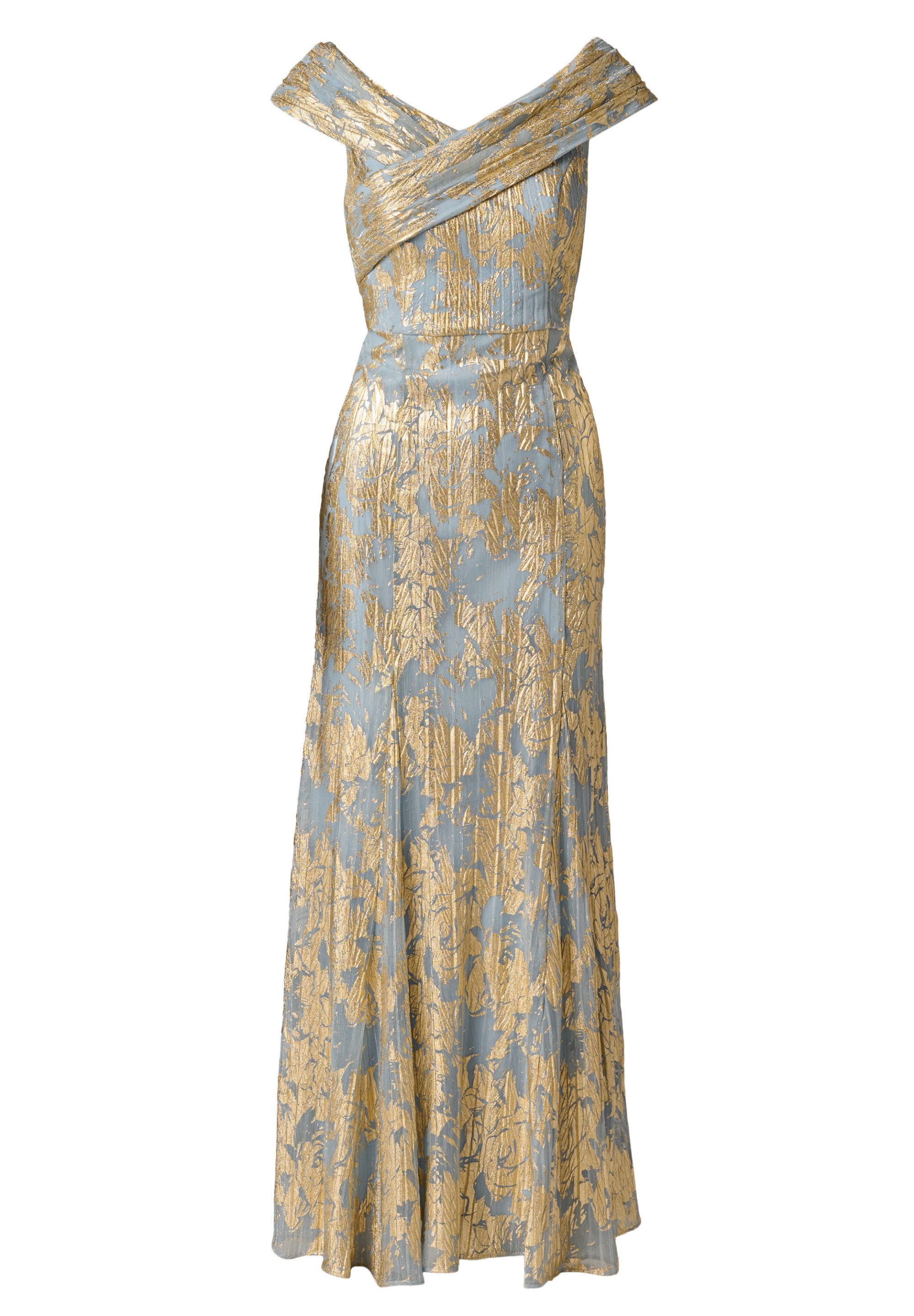 Adrianna Papell Abendkleid Foil Leaf Mermaid Gown Schimmerndes, knitteriges günstig online kaufen