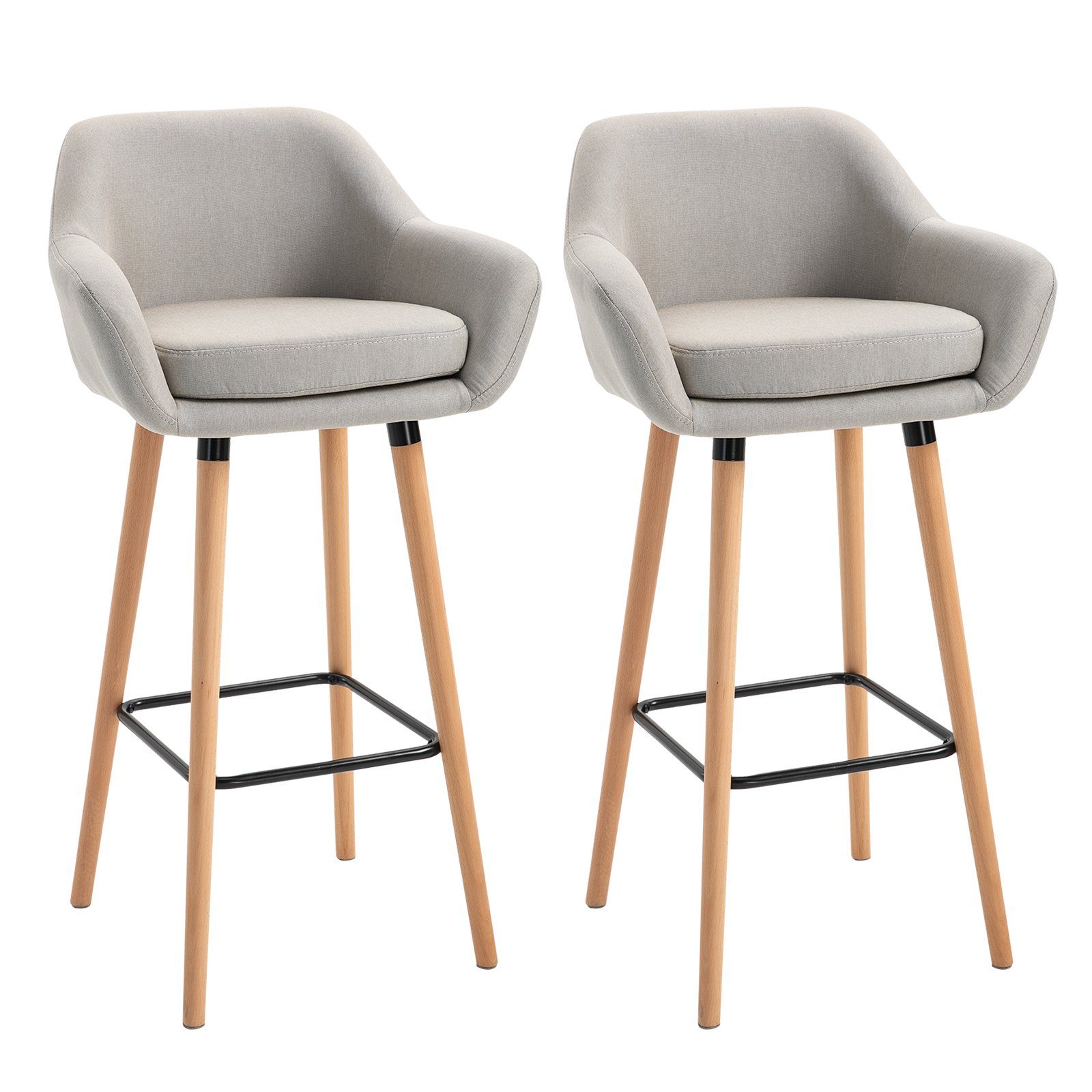 Barhocker Barstühle mit Fußstütze