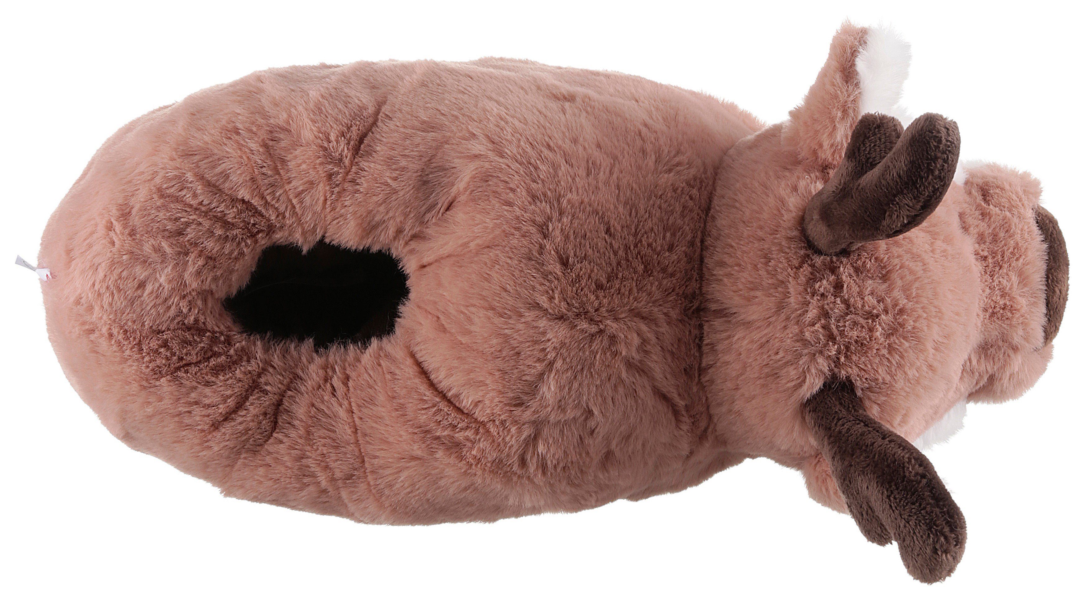 Nici RENTIER JONTE Plüsch Hausschuhe Weihnachts Hausschuh zum Schlupfen