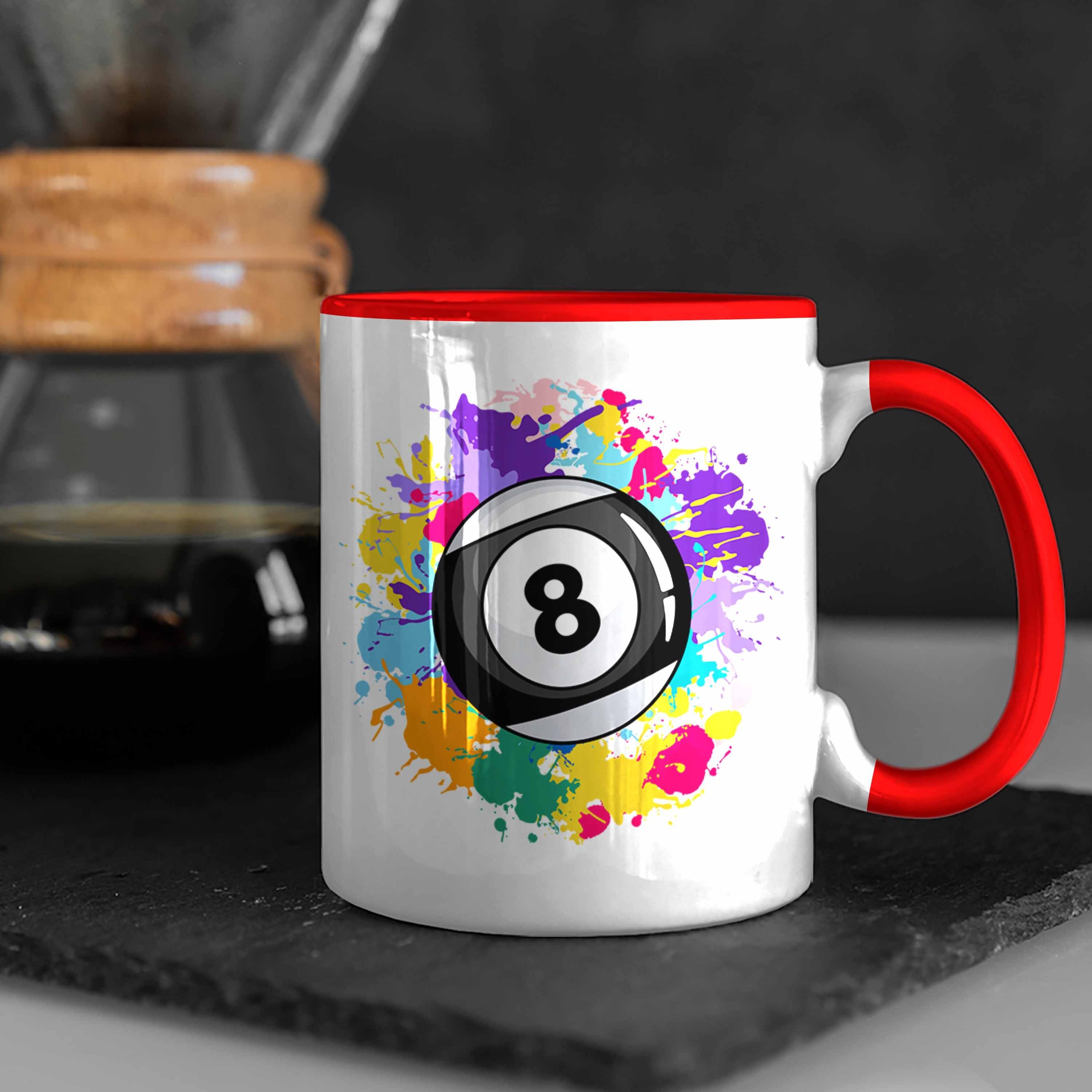 Billard Pool Rot Billardspieler Tasse Kaffeetasse Geschenkidee - Tasse Trendation Geschenk Trendation