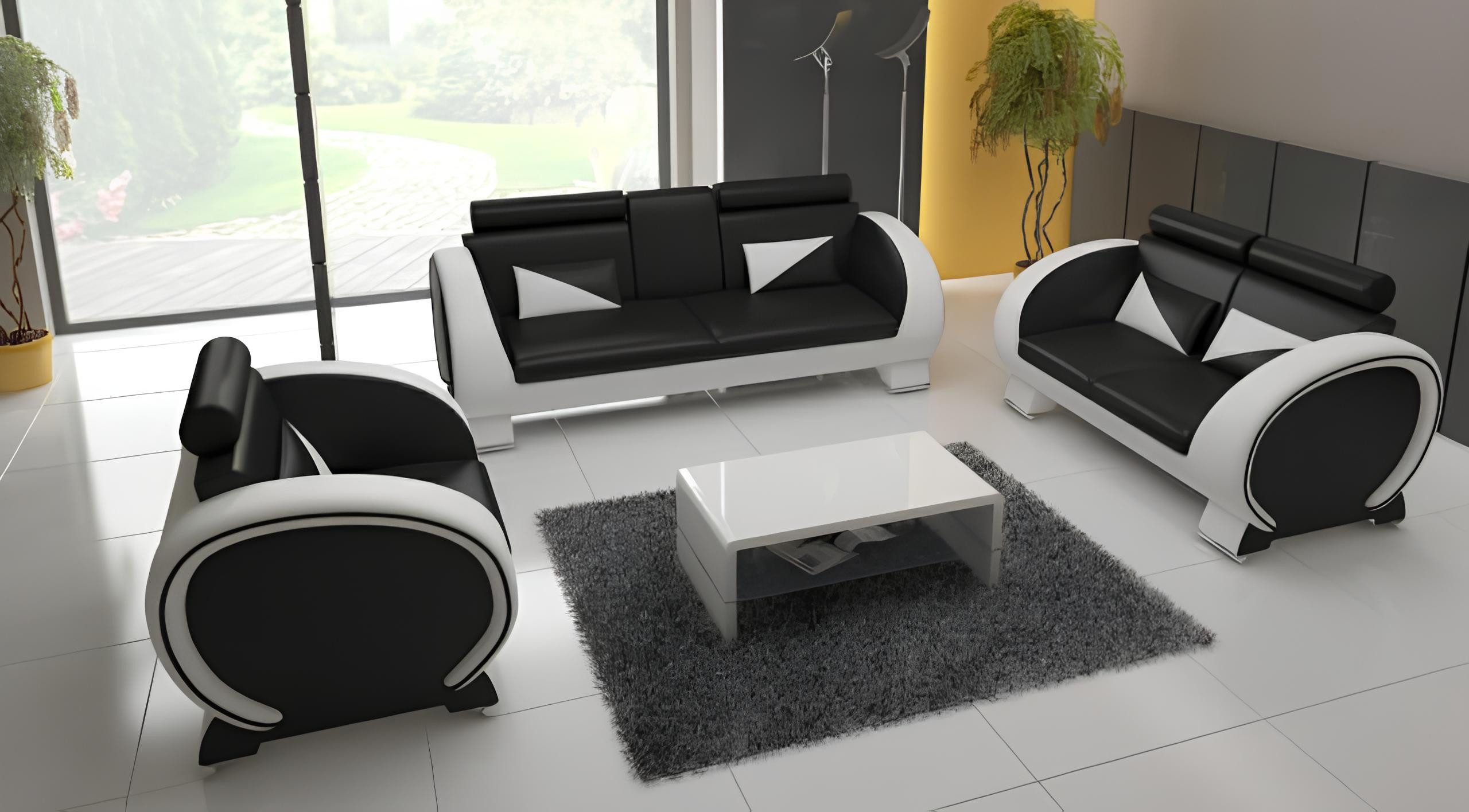 Xlmoebel 3-Sitzer Ledersofa mit Relaxfunktion und USB-Anschluss im Bar-Design, Hergestellt in Europa