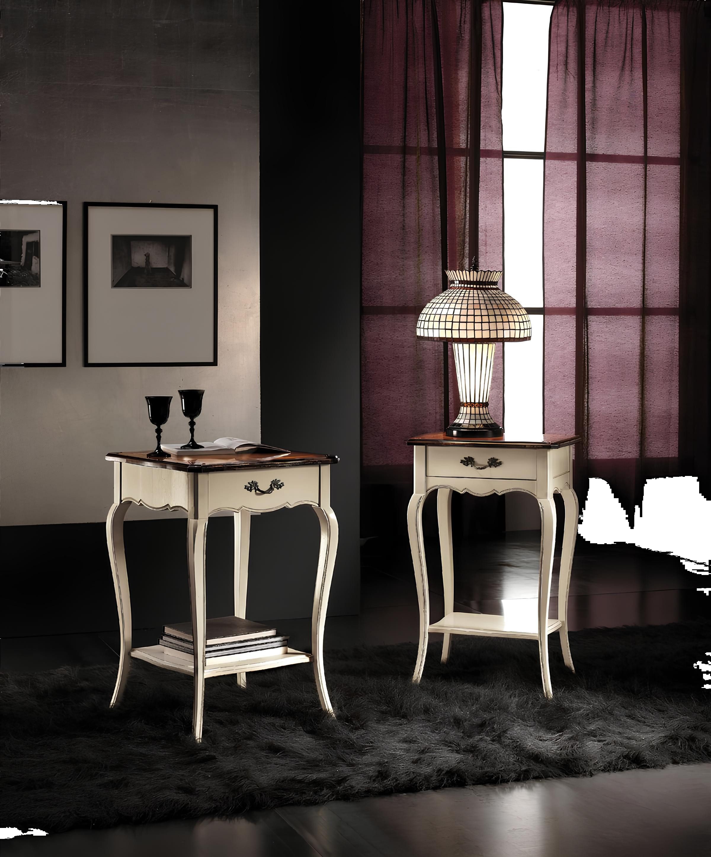 Xlmoebel Beistelltisch Antiker Holztisch im Vintage Design für elegantes Wohnen (1-St., Beistelltisch), Hergestellt in Europa