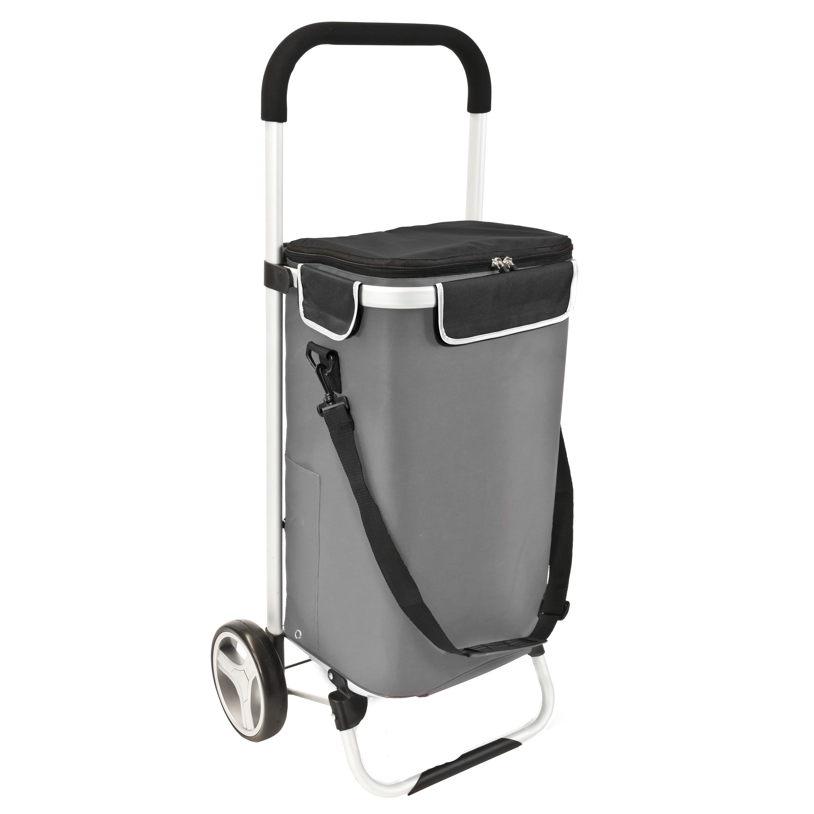 bremermann Einkaufstrolley BRINKUM - 45 L Kapazität, Handwagen, Einkaufswagen in grau