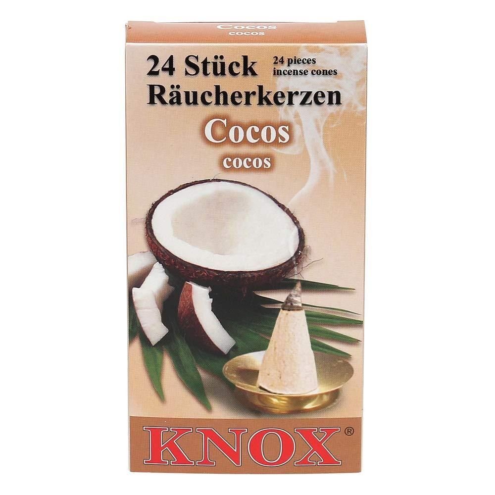 3 Päckchen Packung KNOX Räucherkerzen- 24er Cocos Räuchermännchen -
