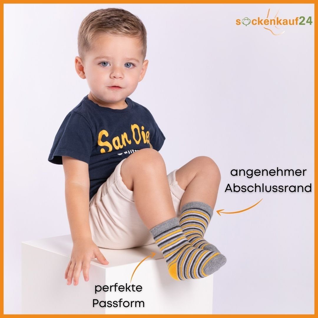 sockenkauf24 Socken 10 Paar Kinder Socken Jungen & Mädchen Baumwolle Kindersocken (35-38) - 54339 – Bild 4 von 5