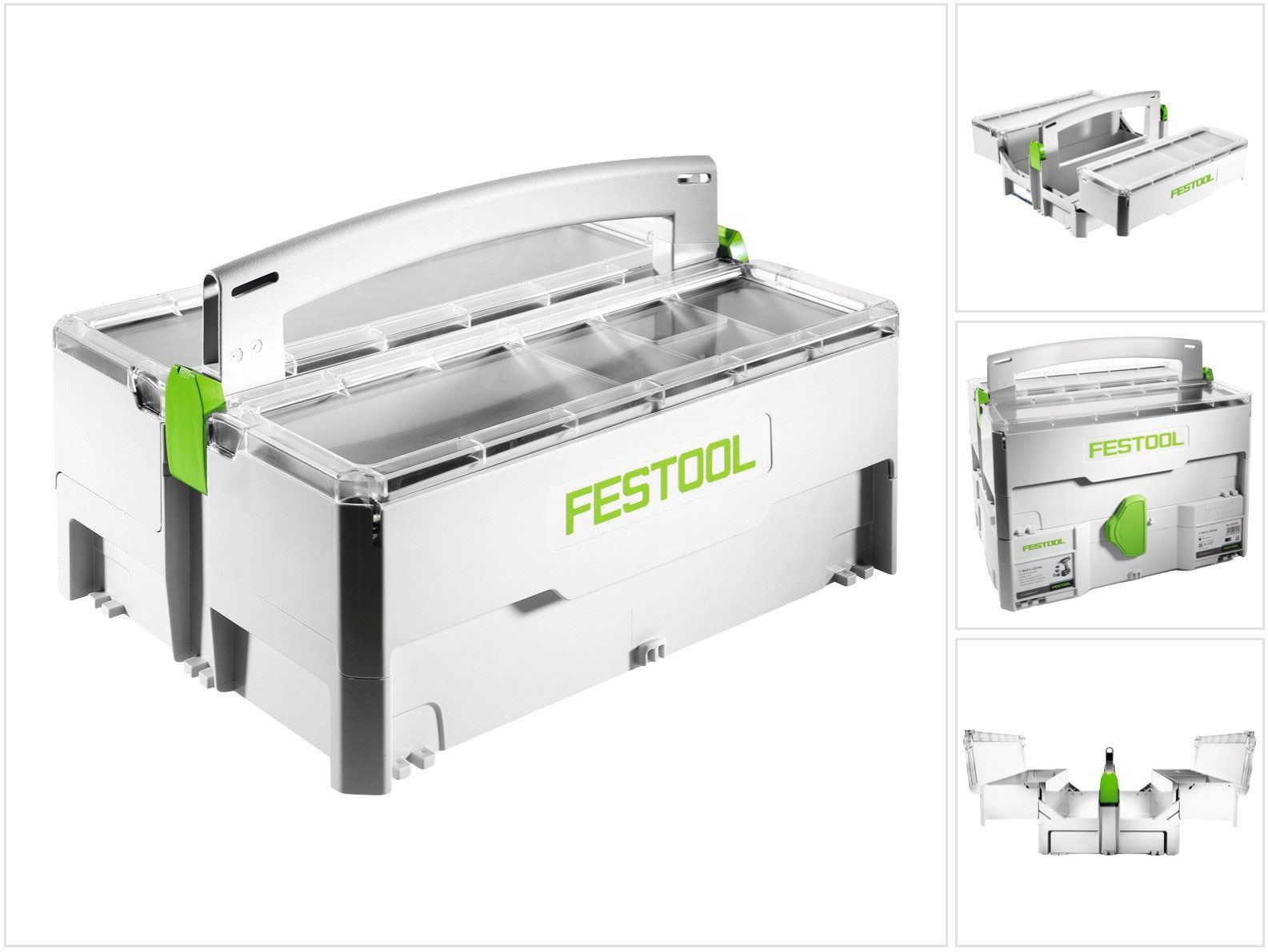 FESTOOL Werkzeugkoffer SYS-SB Storage Box Werkzeugkoffer mit schwenkbaren Oberfächern (4999