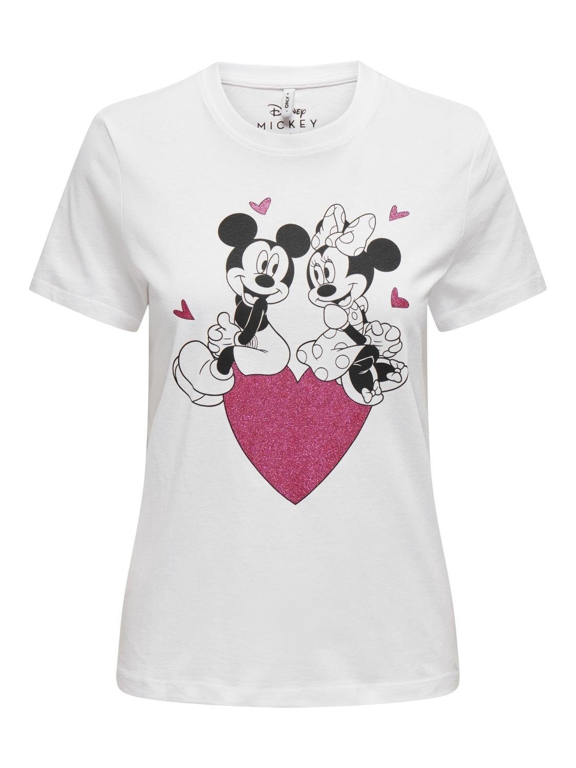 ONLY Kurzarmshirt ONLMICKEY LIFE REG S/S VALENTINE TOP JRS mit Mickey und Minni Druck